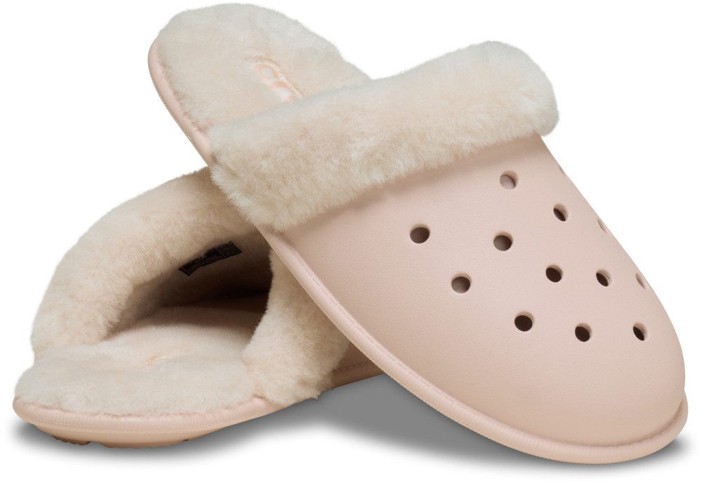 Crocs Pantoffels Classic Fuzz Scuff met zacht verdikte binnenzool