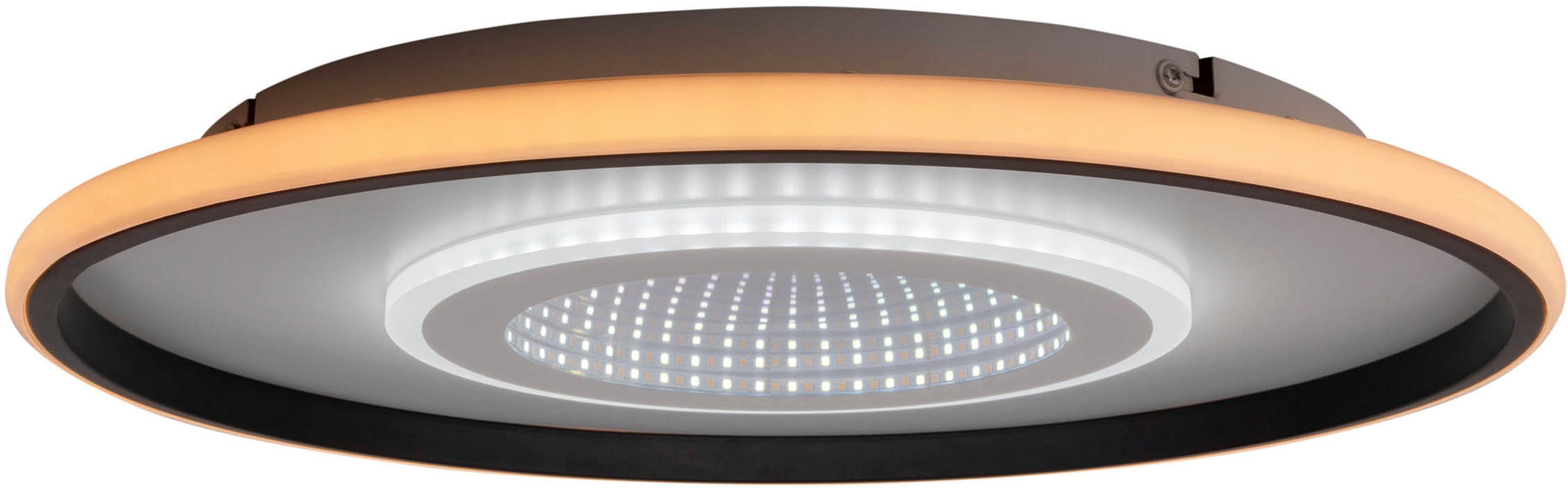 my home Led-plafondlamp Mona plafondlamp met Infinity 3D effect D: 50 cm, dimbaar, incl. geheugen, CCT, afstandsbediening, 40W, Tunnel Mirror (1 stuk)