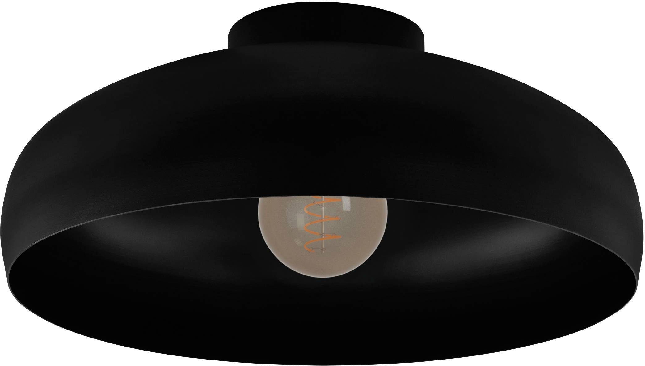 EGLO Plafondlamp MOGANO Plafondlamp industrial, zwart, van metaal, retro, E27, Ø 40 cm (1 stuk)