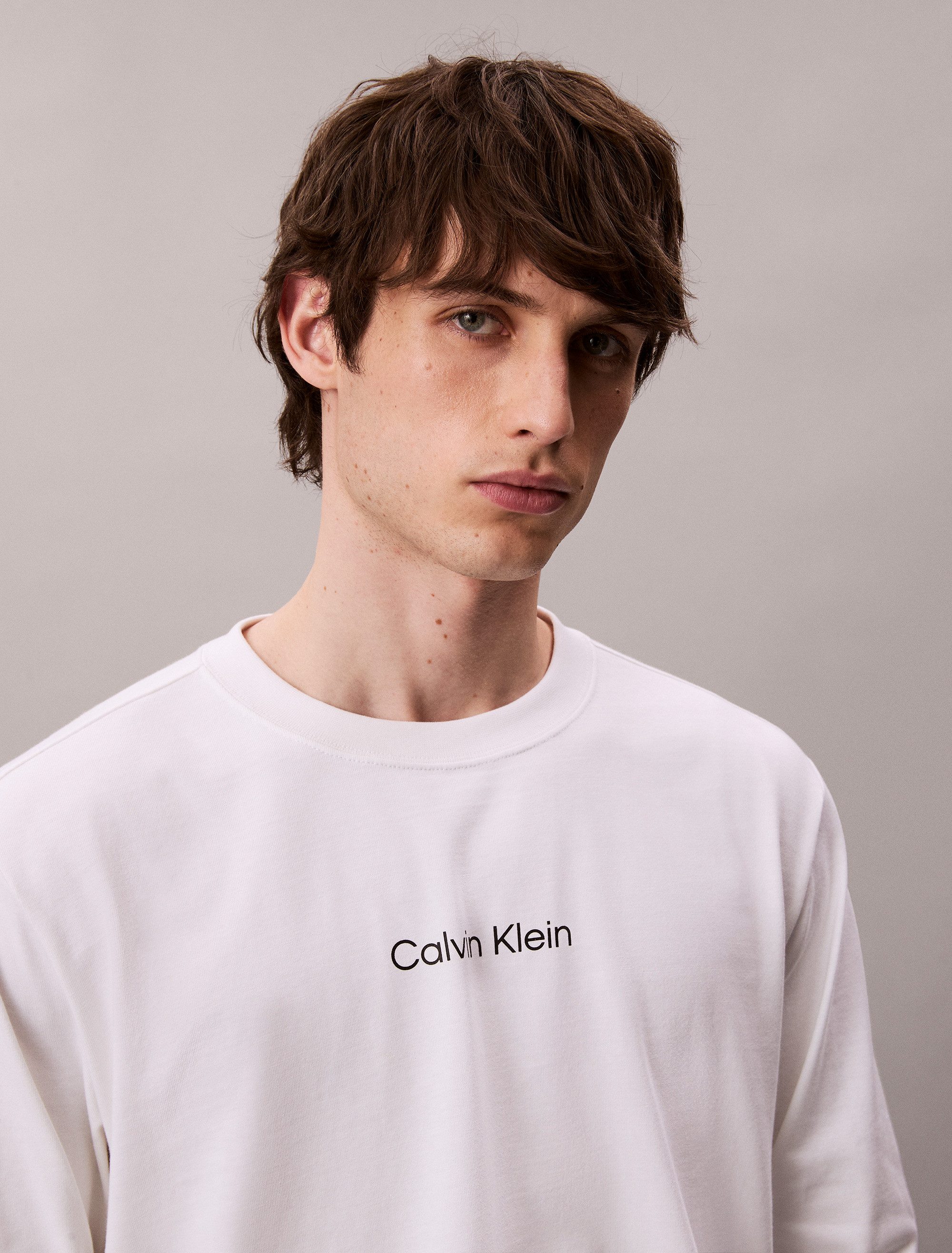 Calvin Klein Shirt met lange mouwen LS RLXD STANDARD LOGO CREWNK TEE