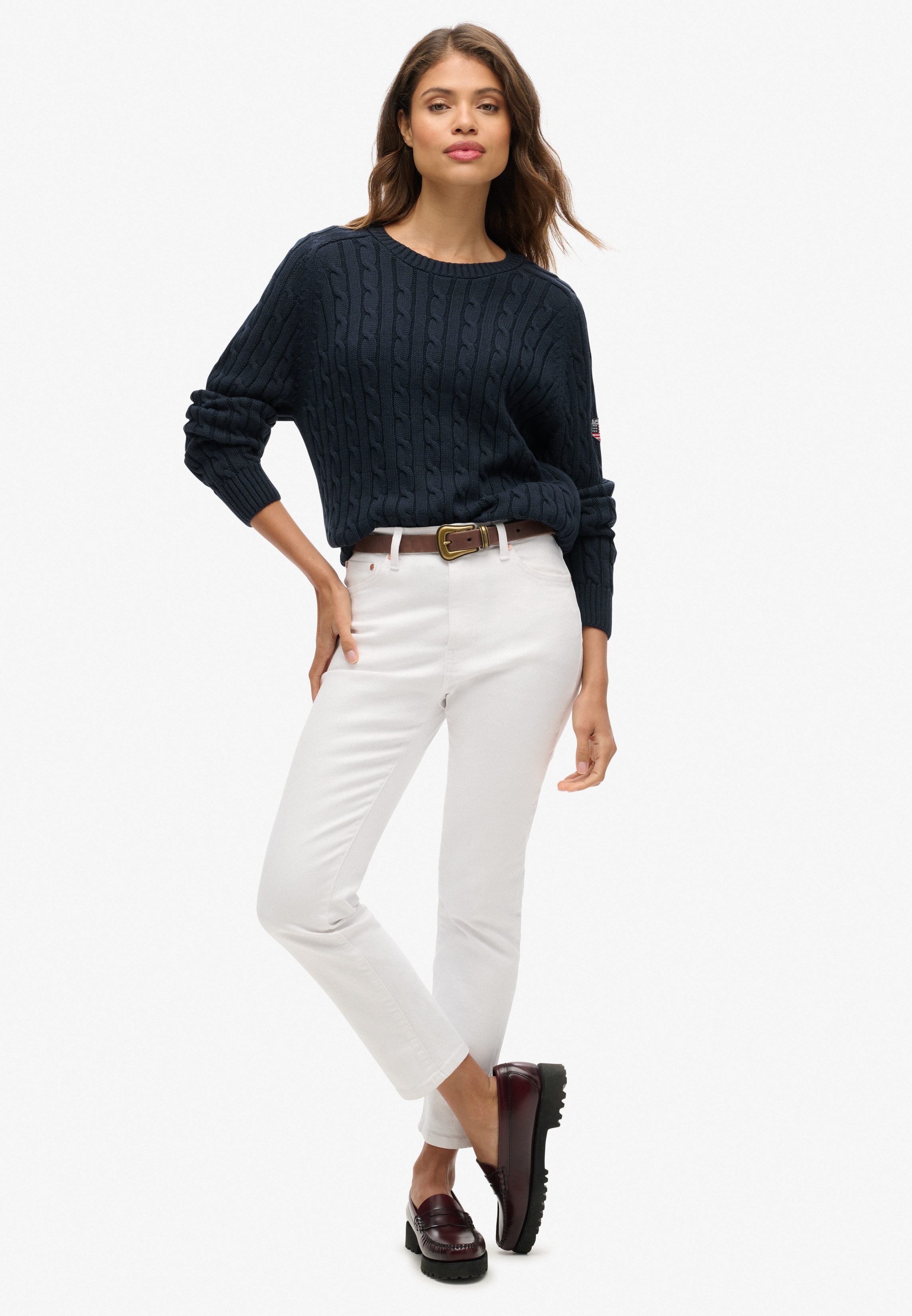 Superdry Gebreide trui SLOUCHY CABLE KNIT