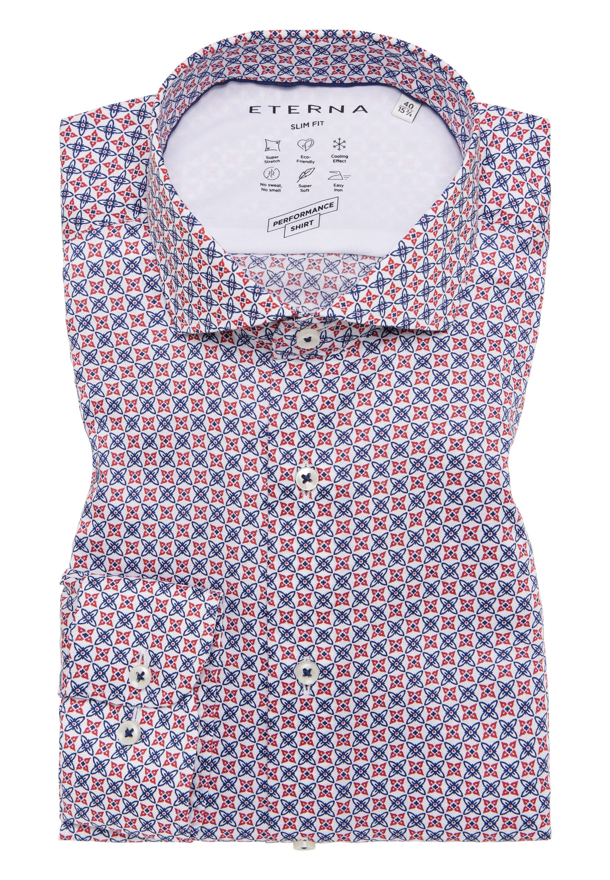 Eterna Overhemd met lange mouwen Slim fit EASY IRON (gemakkelijk te strijken)