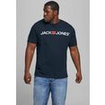 jack  jones t-shirt corp logo tee t-m maat 6xl blauw