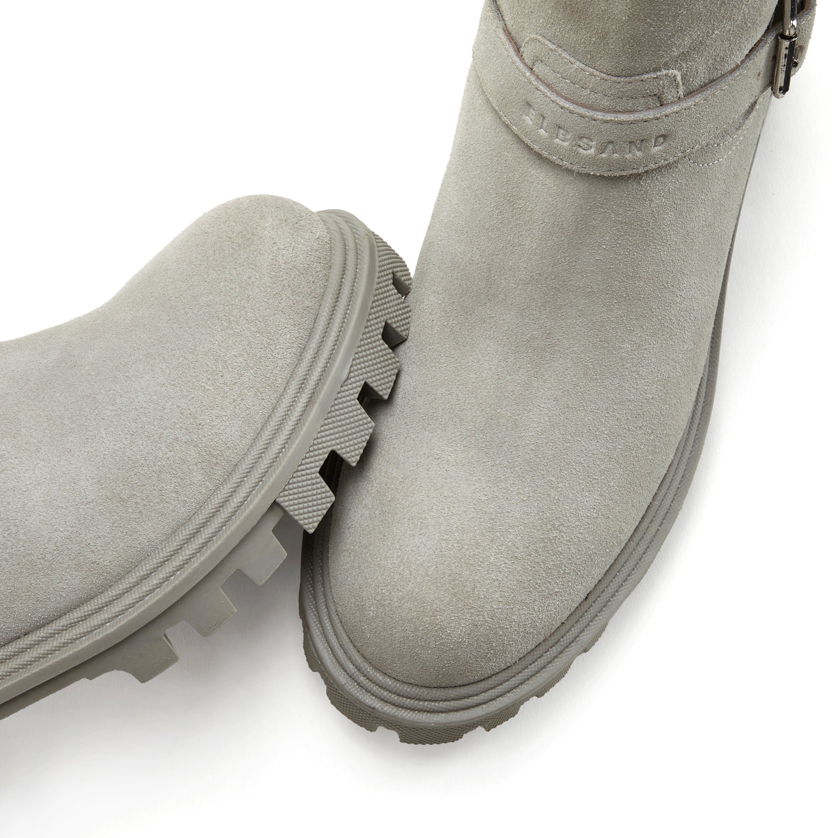 Elbsand Laarsjes van leer met trendy decoratieve gespen, laarzen, boots