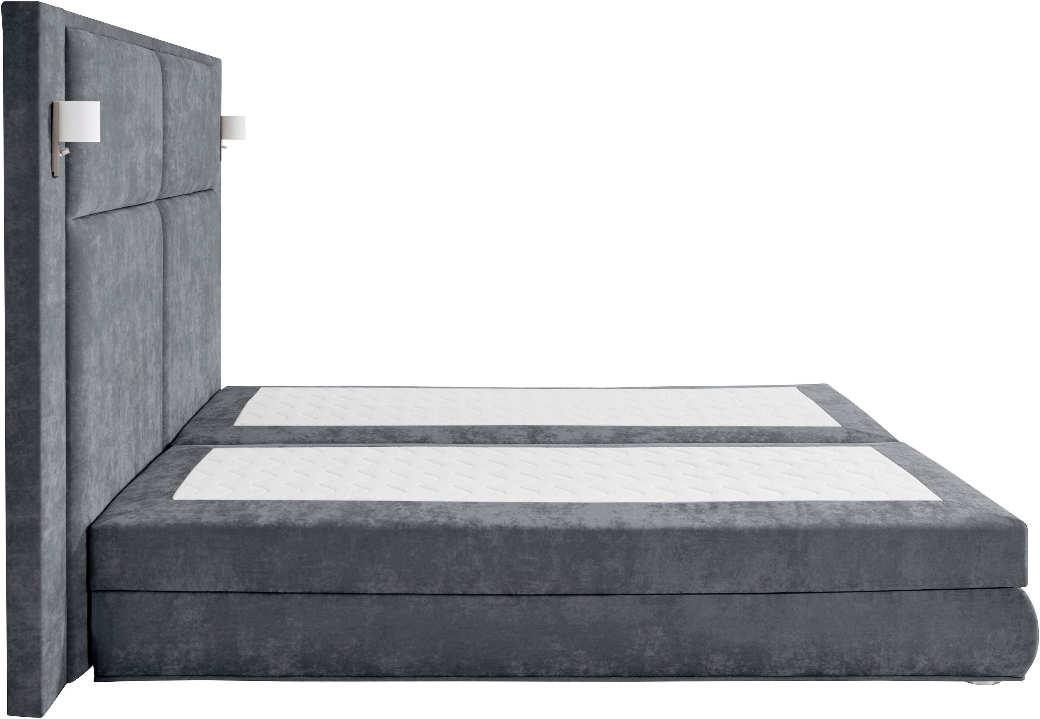 COLLECTION AB Boxspring Copenhagen inclusief bedkist, topmatras, naar keuze met ledverlichting