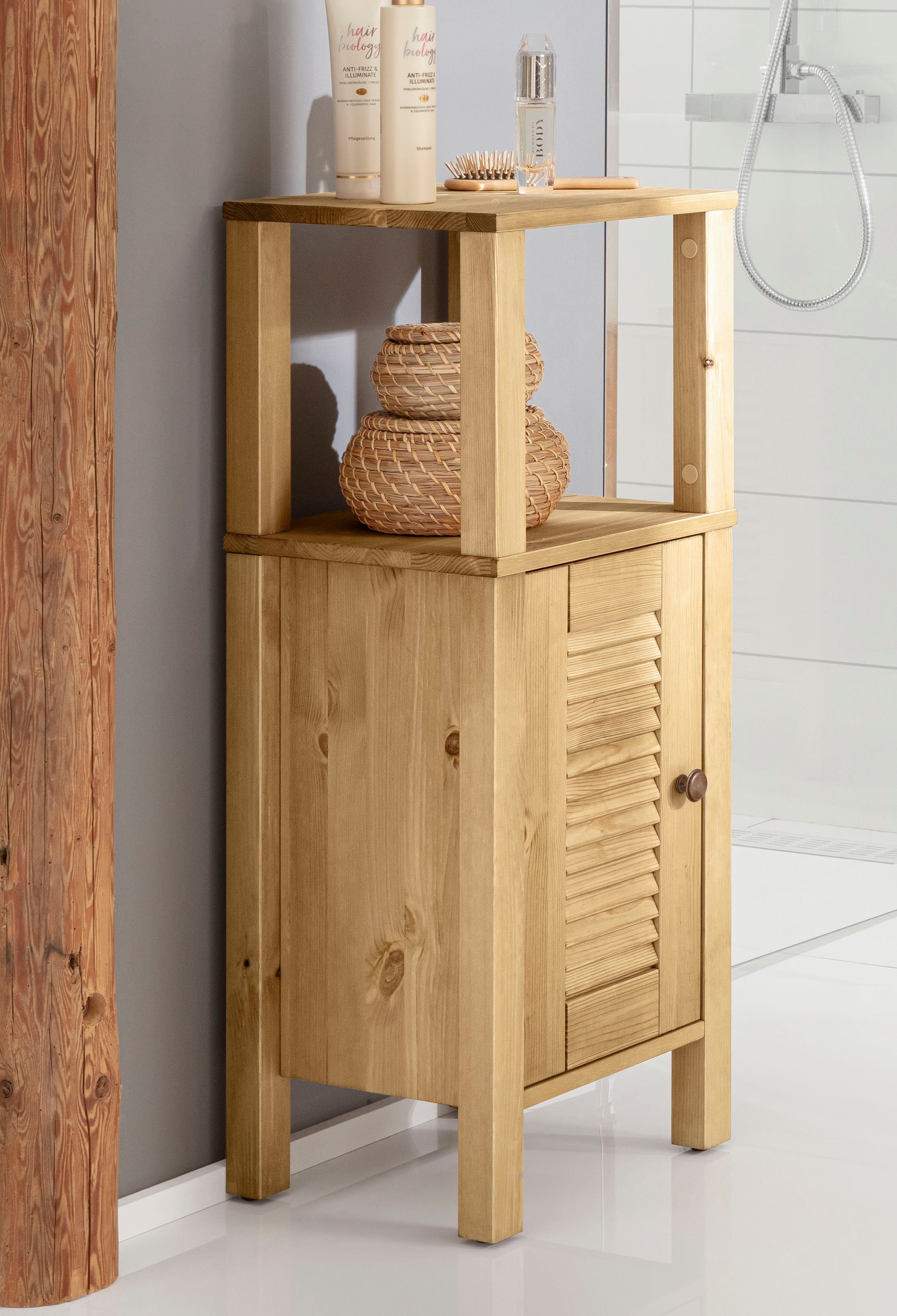 Home affaire Onderkast Ayanna van massief hout, fsc®, lamellenfront, breedte 34 cm