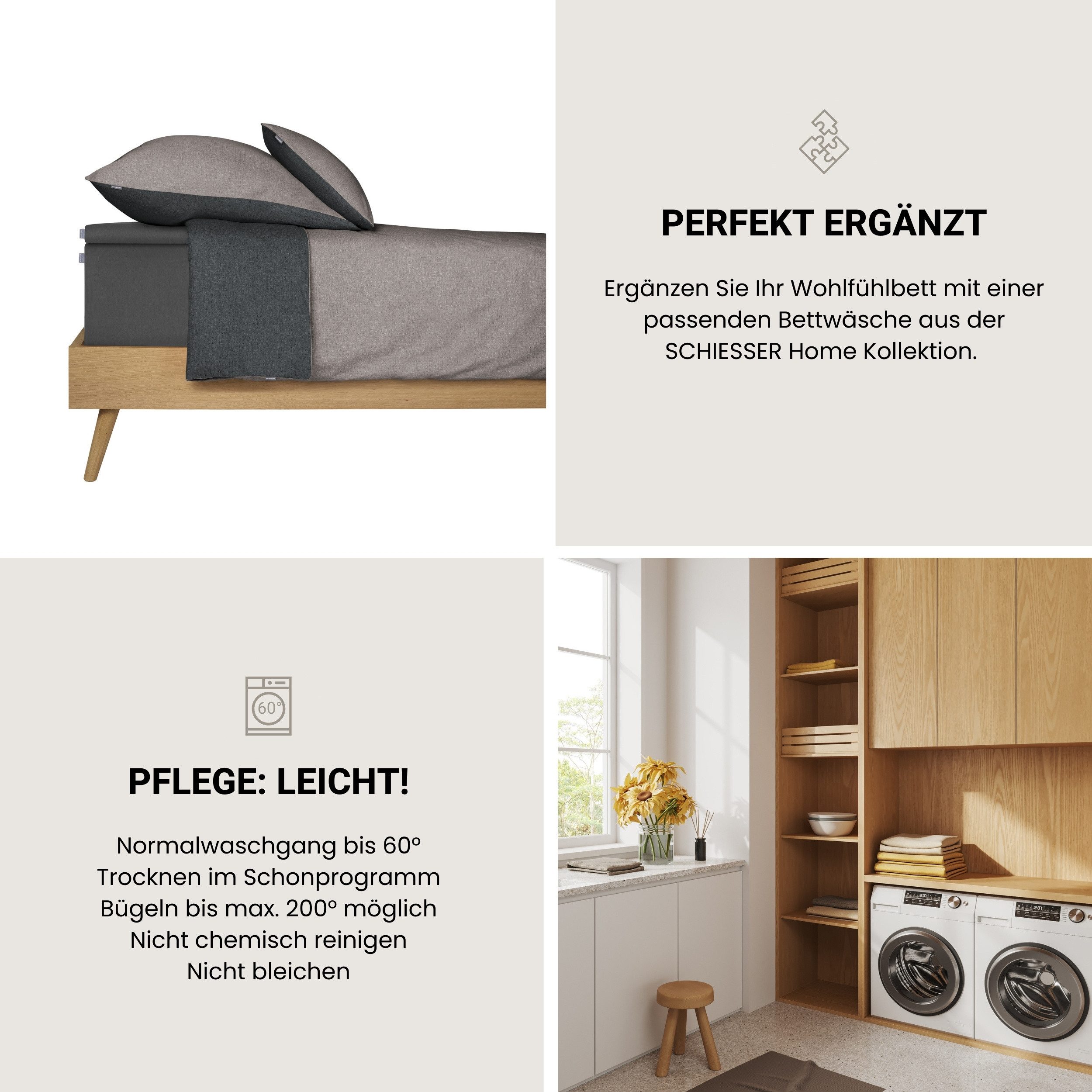Schiesser Hoeslaken Flexi van 95% katoen en 5% elastaan in topkwaliteit geschikt voor hoge matrassen en boxspringbedden, made in green (1 stuk)