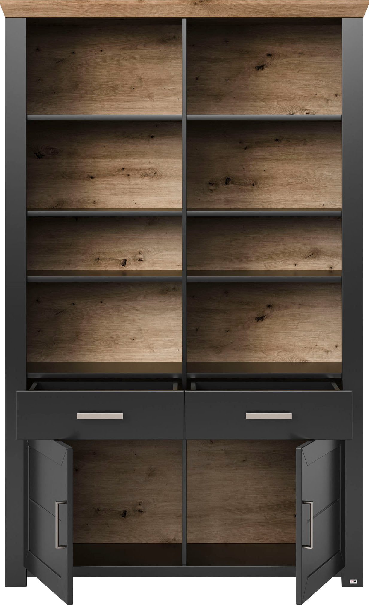 set one by Musterring Ordnerrek York open ontwerp, optioneel met verlichting, 3 kleuren, breedte 129 cm