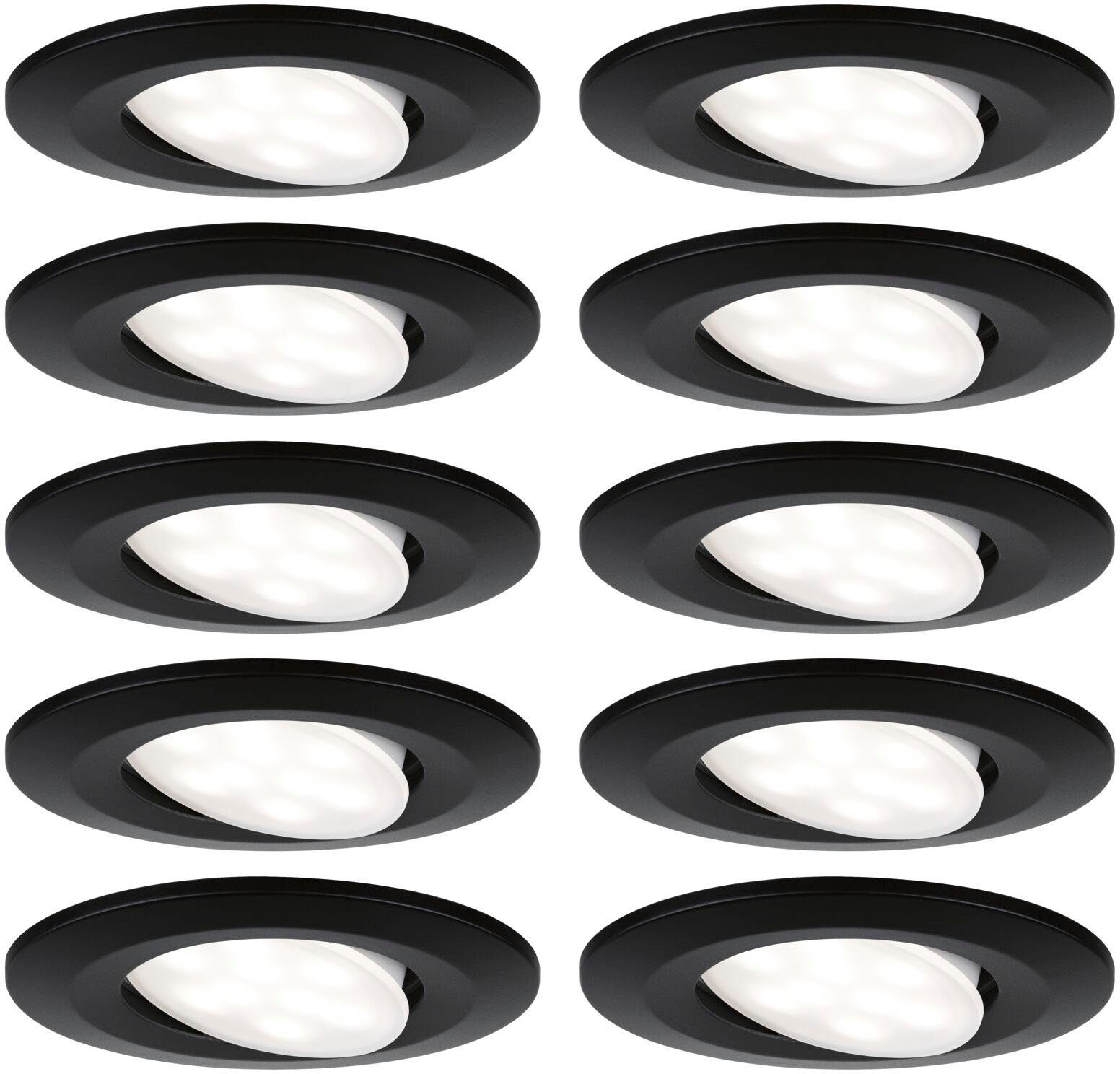 Paulmann Ledinbouwlamp Calla 10x680lm 4000K 6W 230V zwart mat IP65