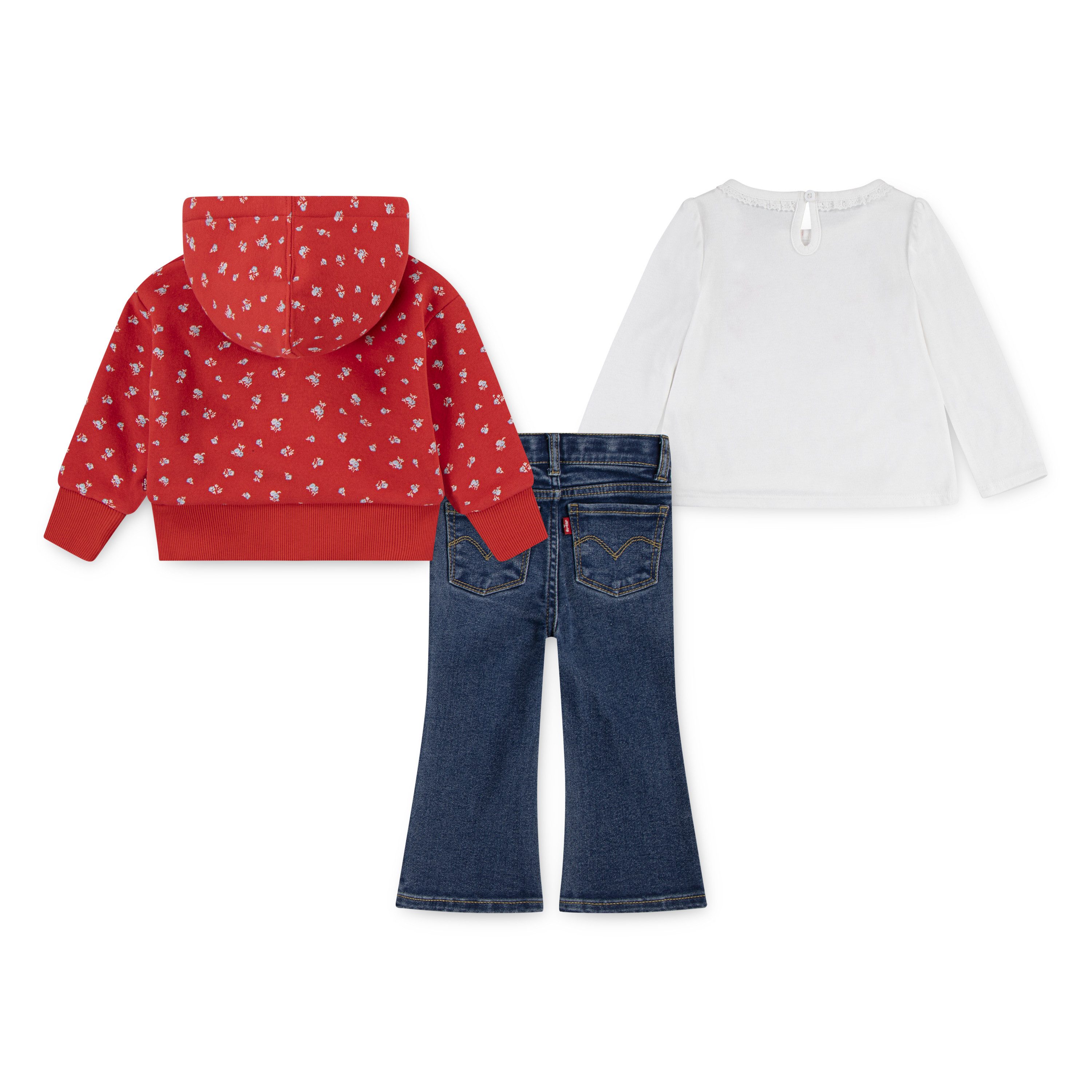 Levi's Kidswear Newborn-cadeauset LVG,PC FZ TEE,JEANS SET (set, 3-delig)