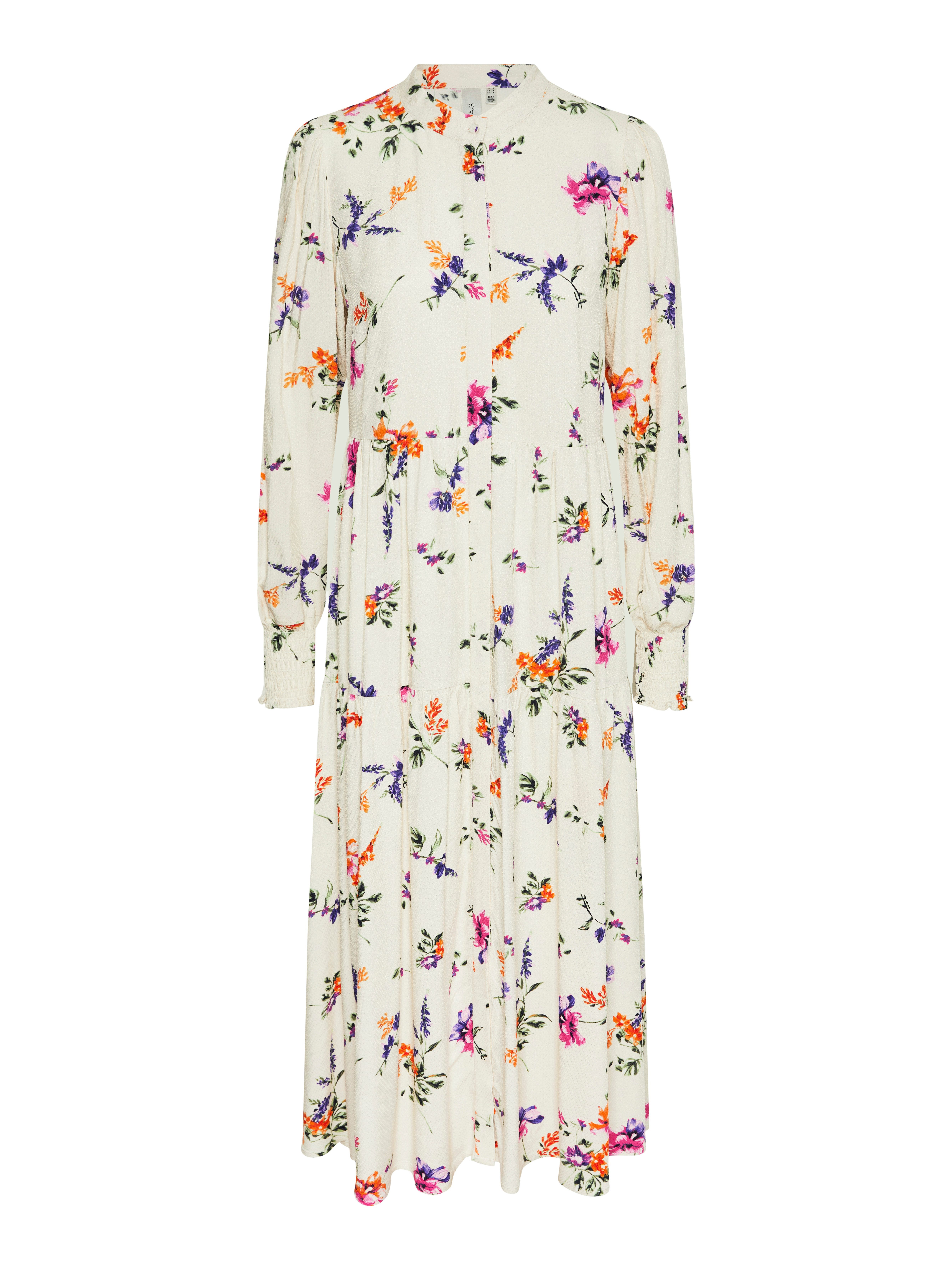 Y.A.S Gedessineerde jurk YASASINA LS LONG SHIRT DRESS S. NOOS