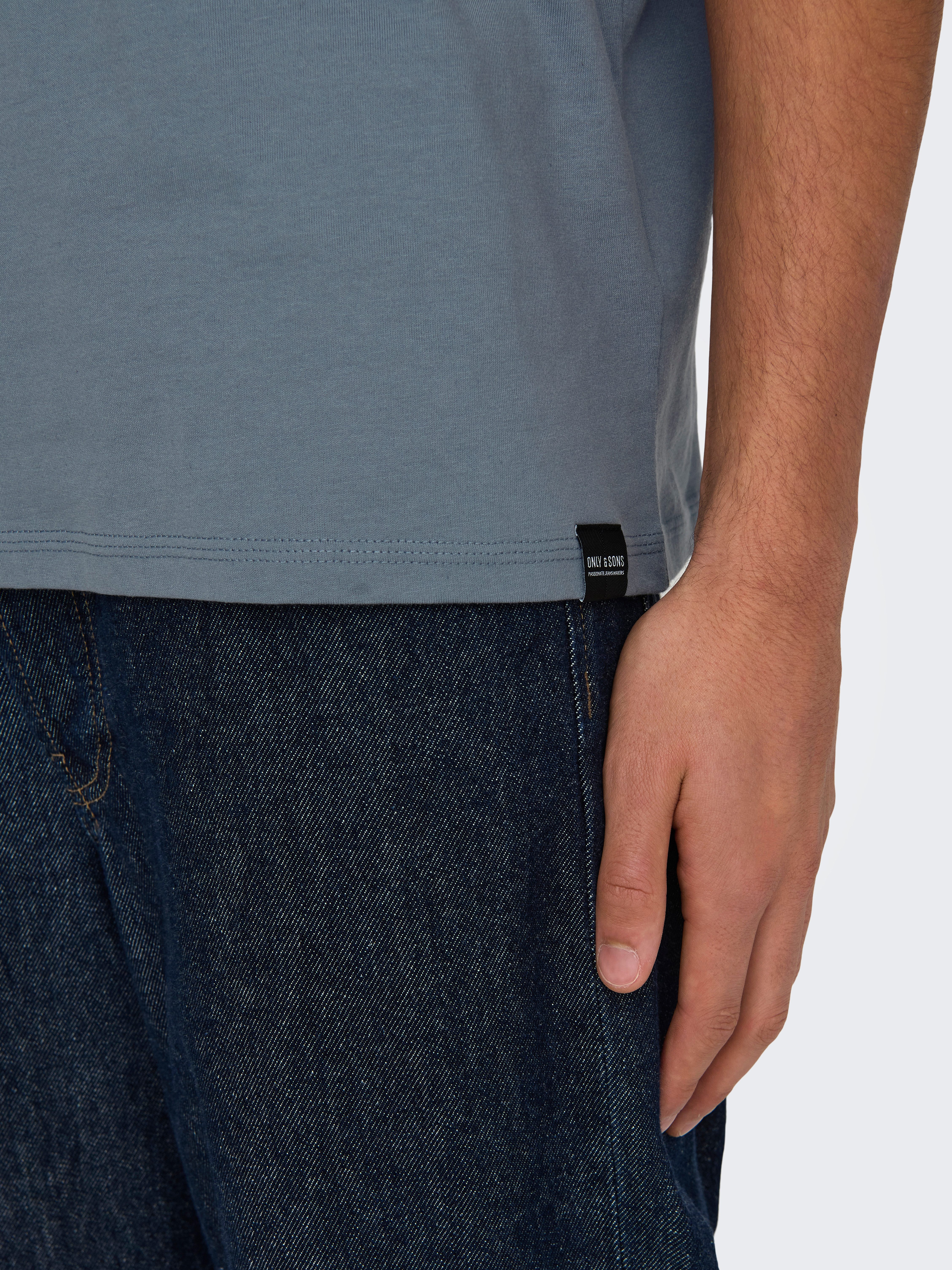 ONLY & SONS Shirt met ronde hals ONSMAX LIFE REG SS STITCH TEE