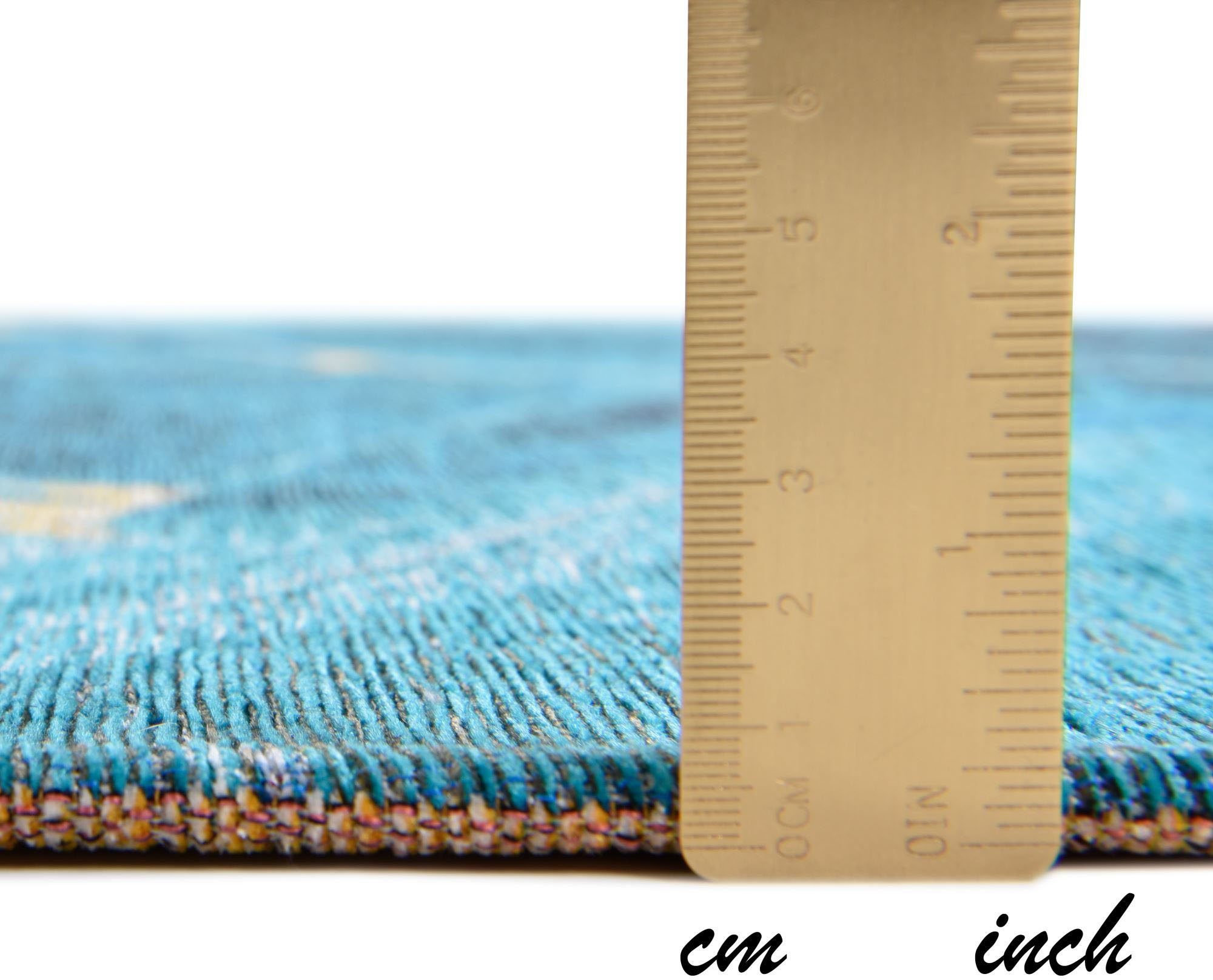 Gino Falcone Vloerkleed Cosima-110 plat geweven jacquard-vloerkleed, met chenillegaren, modern design