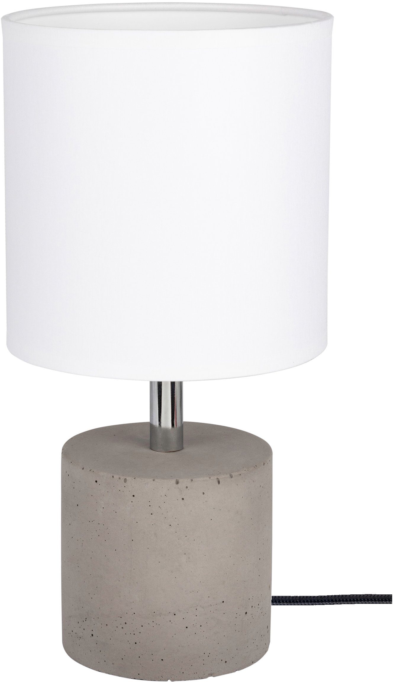 SPOT Light Tafellamp Strong Echt beton - met de hand gemaakt, natuurproduct, lampenkap van stof (1 stuk) tafellampen maat 1 St. grijs