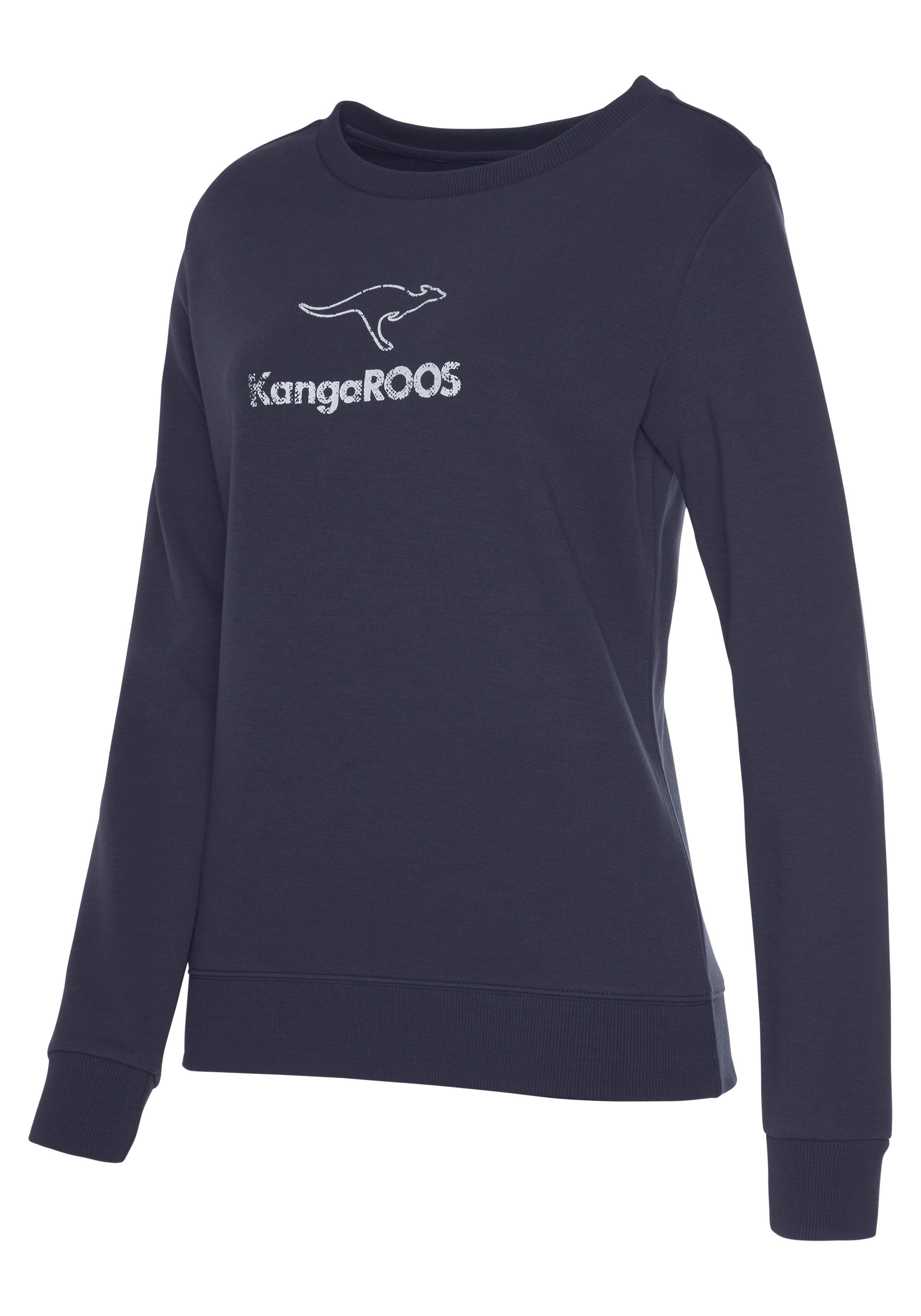 KangaROOS Sweatshirt met contrasterende logoprint, loungepak