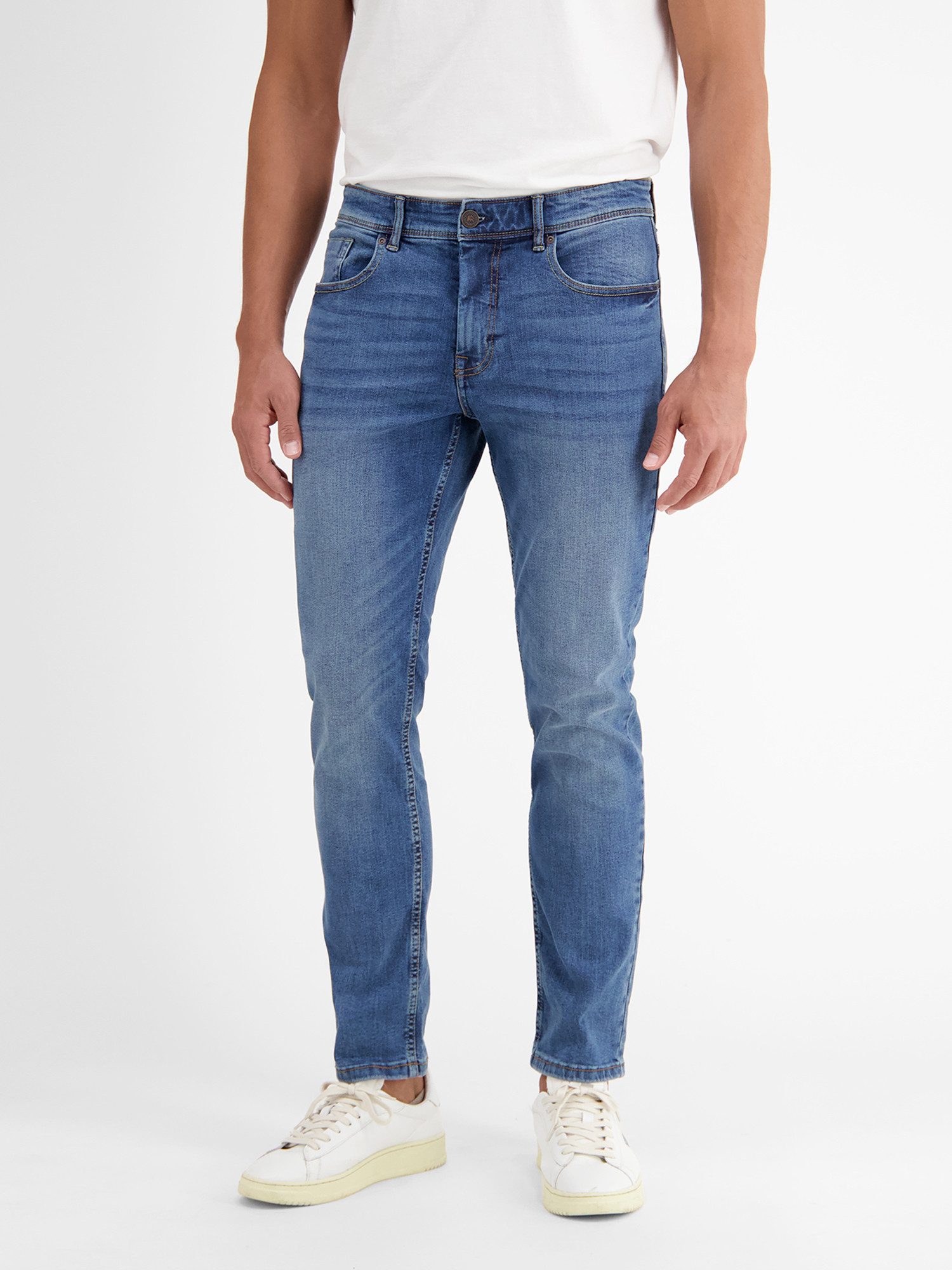 Lerros Relaxbroek LERROS BAXTER 5-Pocket-denim, RELAXED FIT, effen