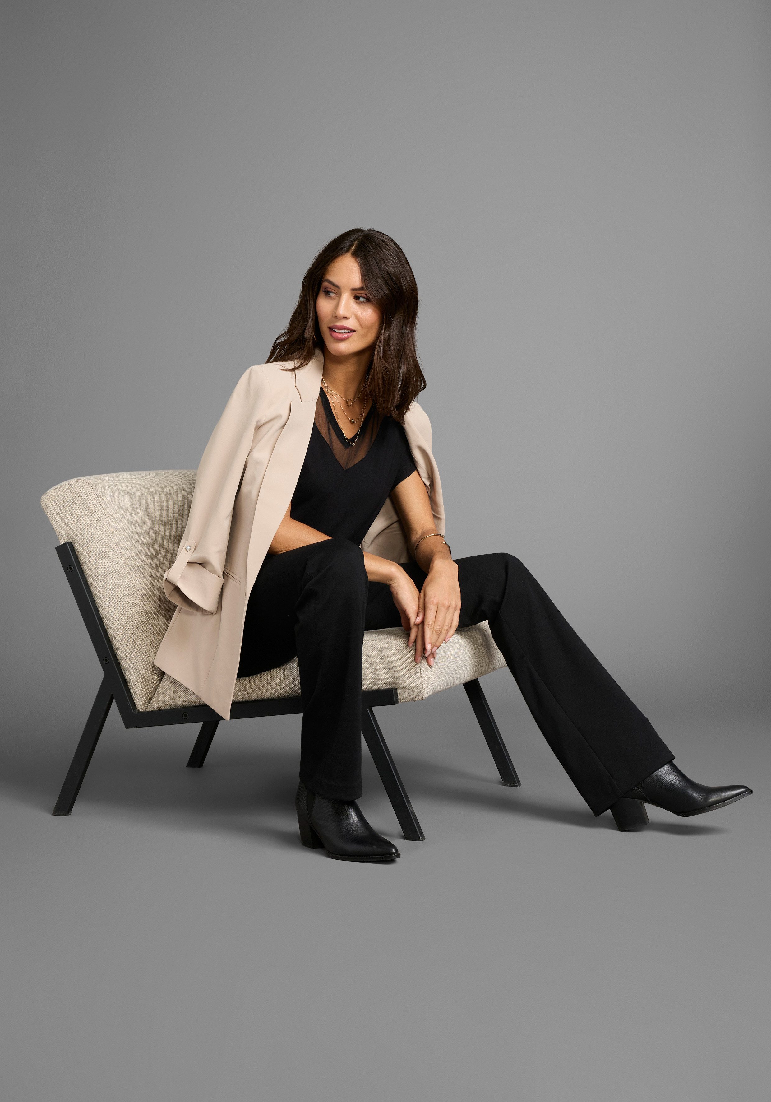 Laura Scott T-shirt met mesh-inzet