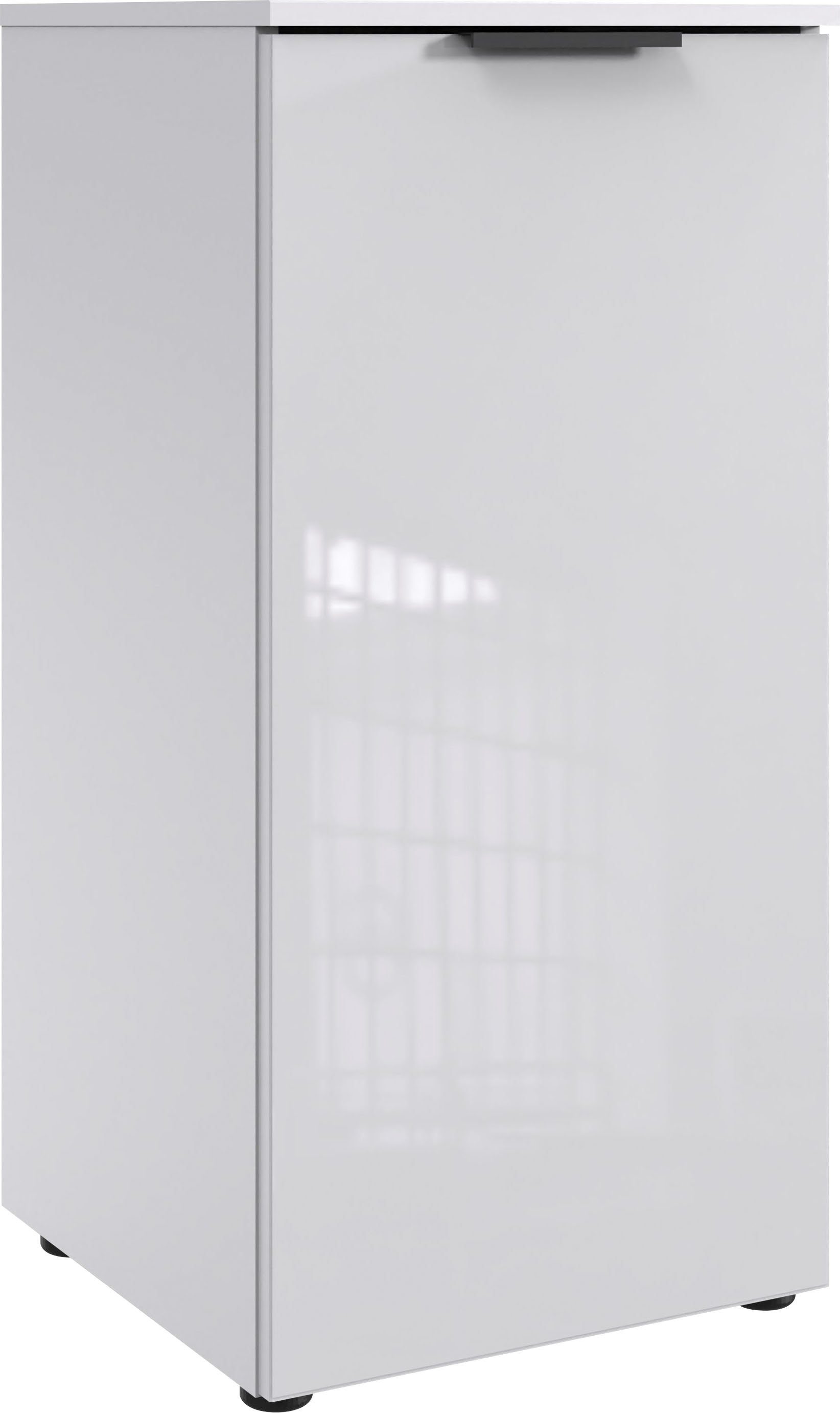 Wimex Kast Level36 black C by fresh to go met glazen elementen aan de voorkant, soft-close functie, 41 cm breed dressoirs zwart
