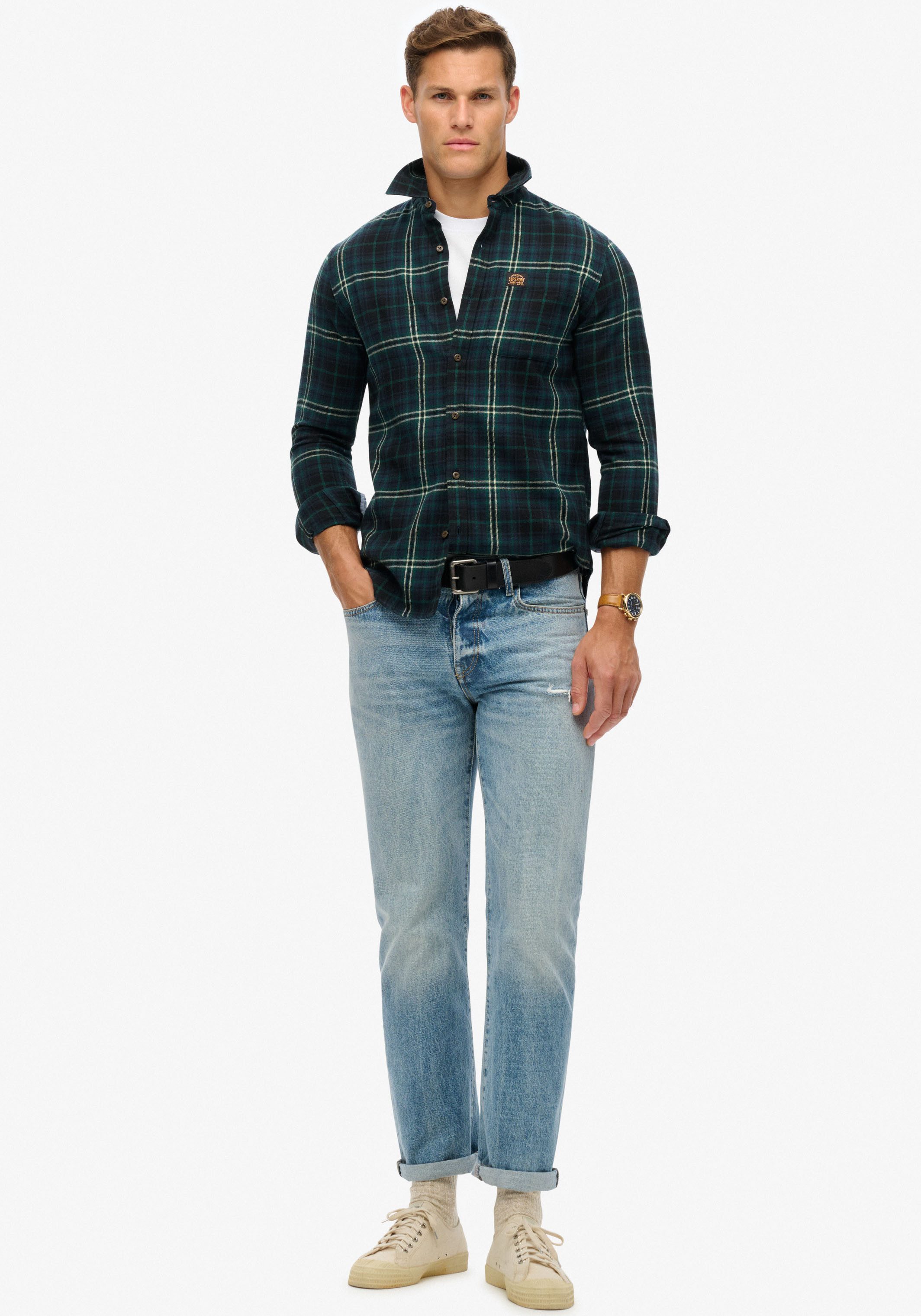 Superdry Overhemd met lange mouwen Organic Cotton Lumberjack Check Shirt