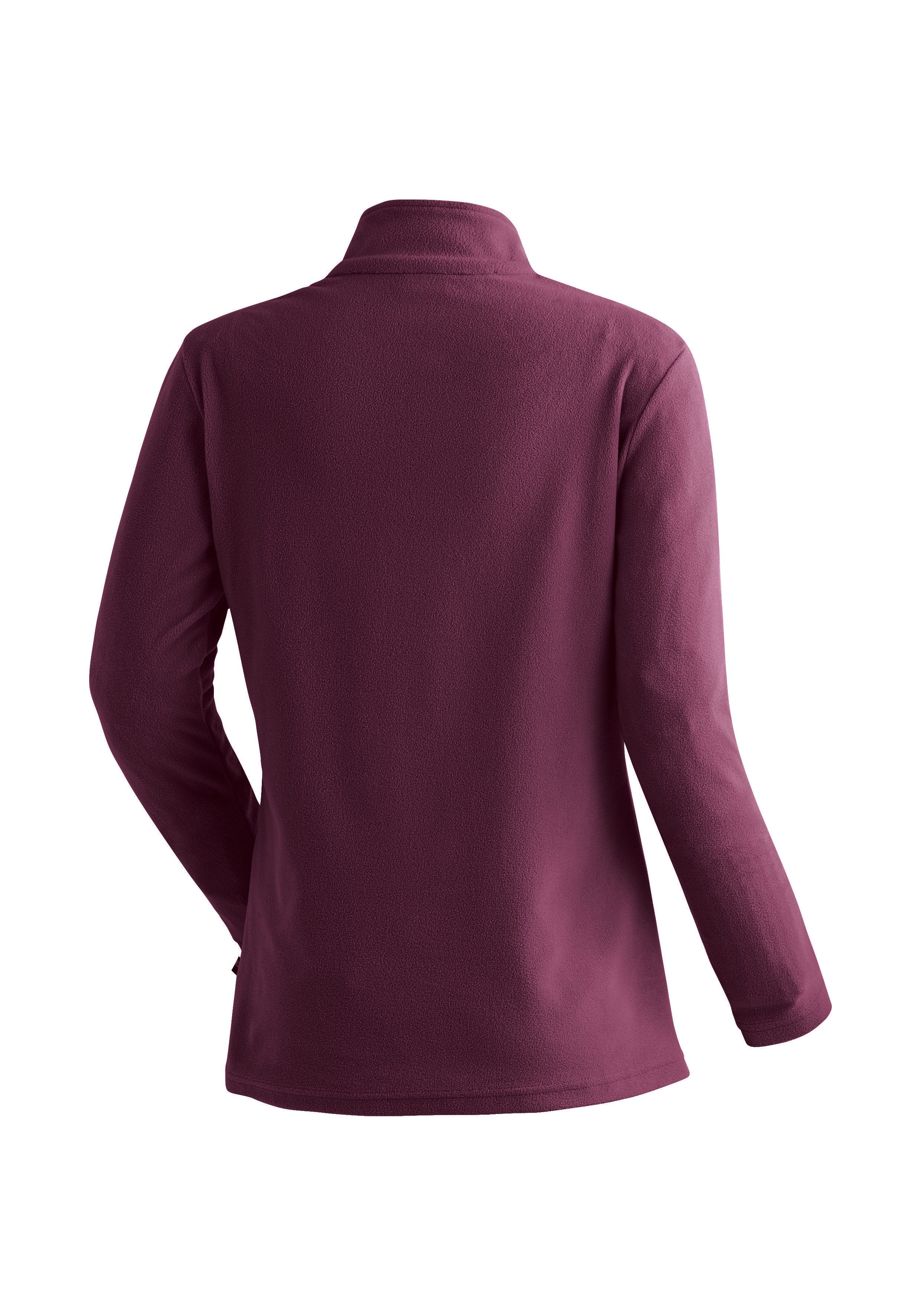 Maier Sports Fleecetrui Denise HZ W Dames midlayer, onderhoudsvriendelijk half-zip fleece
