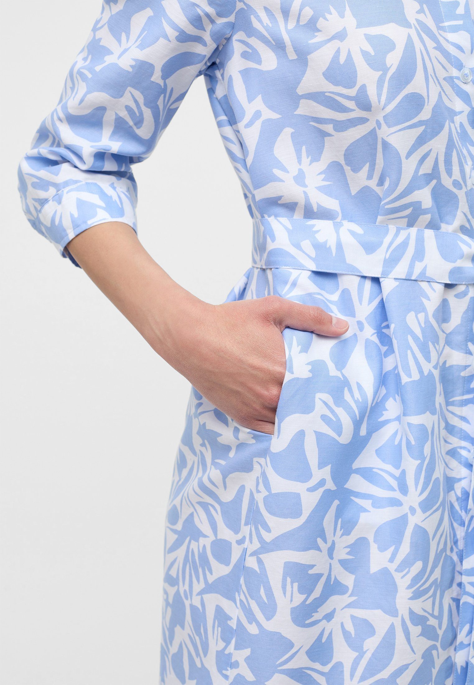 Eterna Jurk met overhemdkraag Loose fit