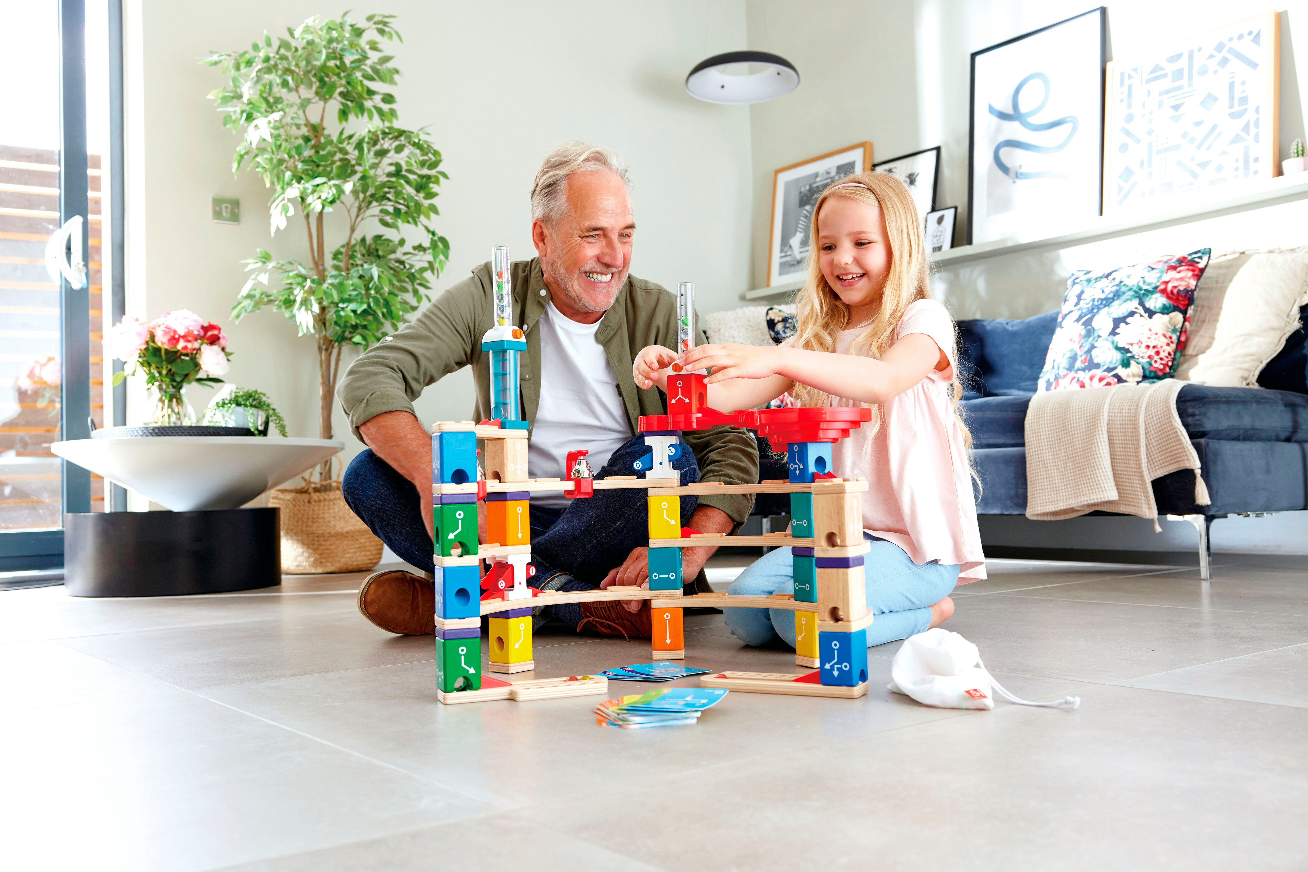 Hape Knikkerbaan Quadrilla coderingsset voor gevorderden (119-delig)