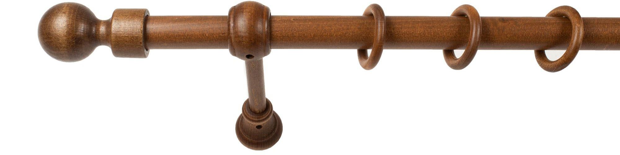 SN DECO GROUP Gordijnroede Giro 28 mm, hout, verschillende lengtes en kleuren, compleet set