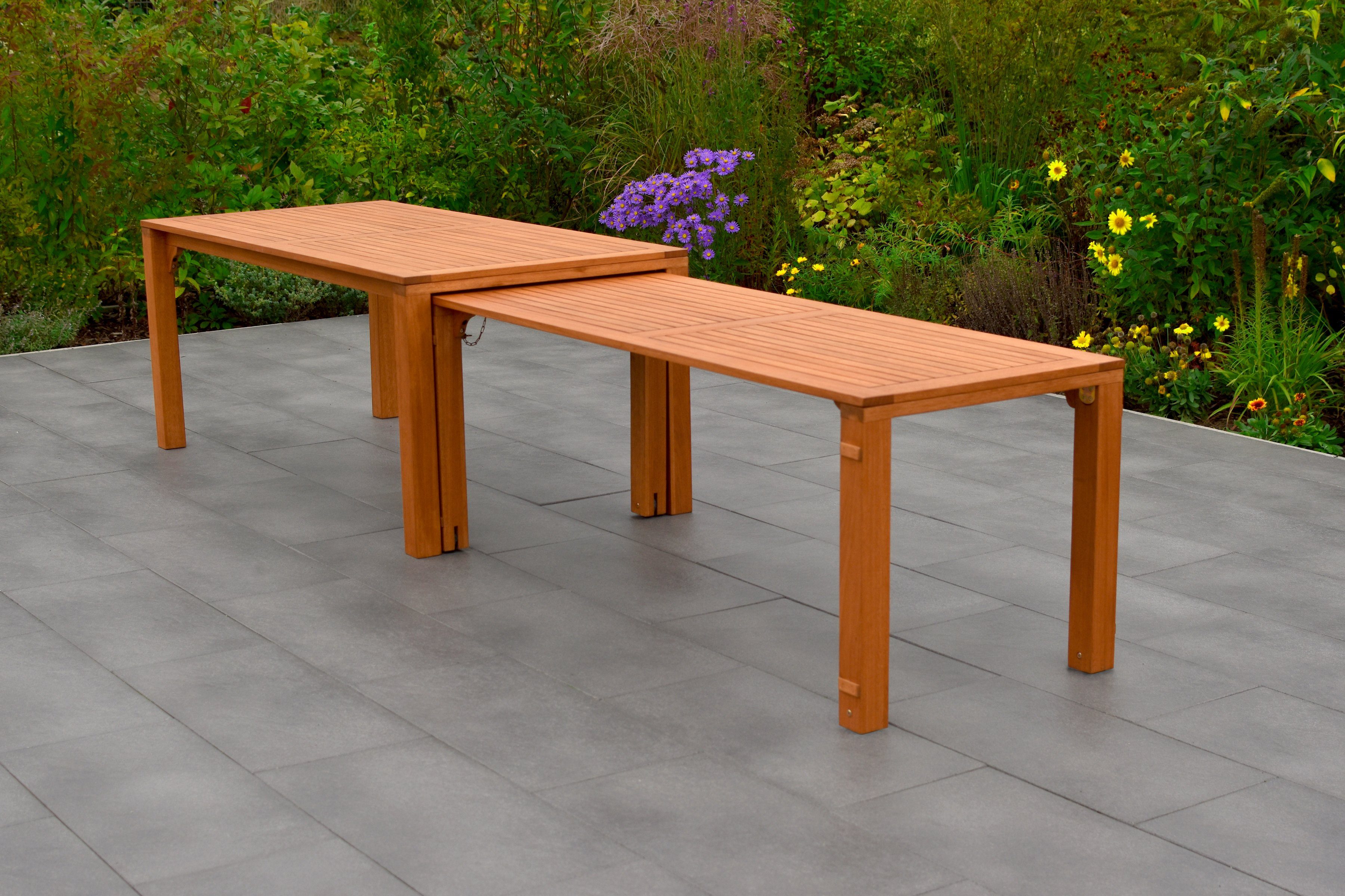 MERXX Tuintafel Flex uitschuifbare tafel uitbreidbaar, bxd: ca. 90/73 x 185/370 cm, kan ook afzonderlijk worden gebruikt