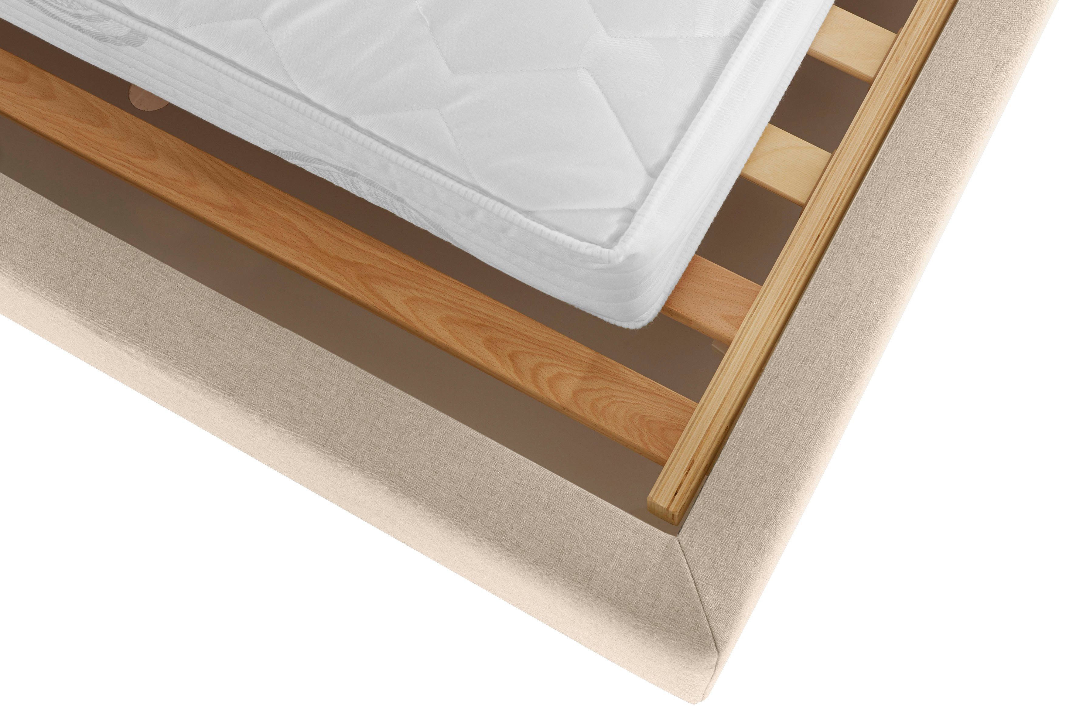Guido Maria Kretschmer Home&Living Gestoffeerd bed Sunley 100 Kruisstiksel, hoofdbordhoogte 102 cm, zonder of met matras/lattenbodem