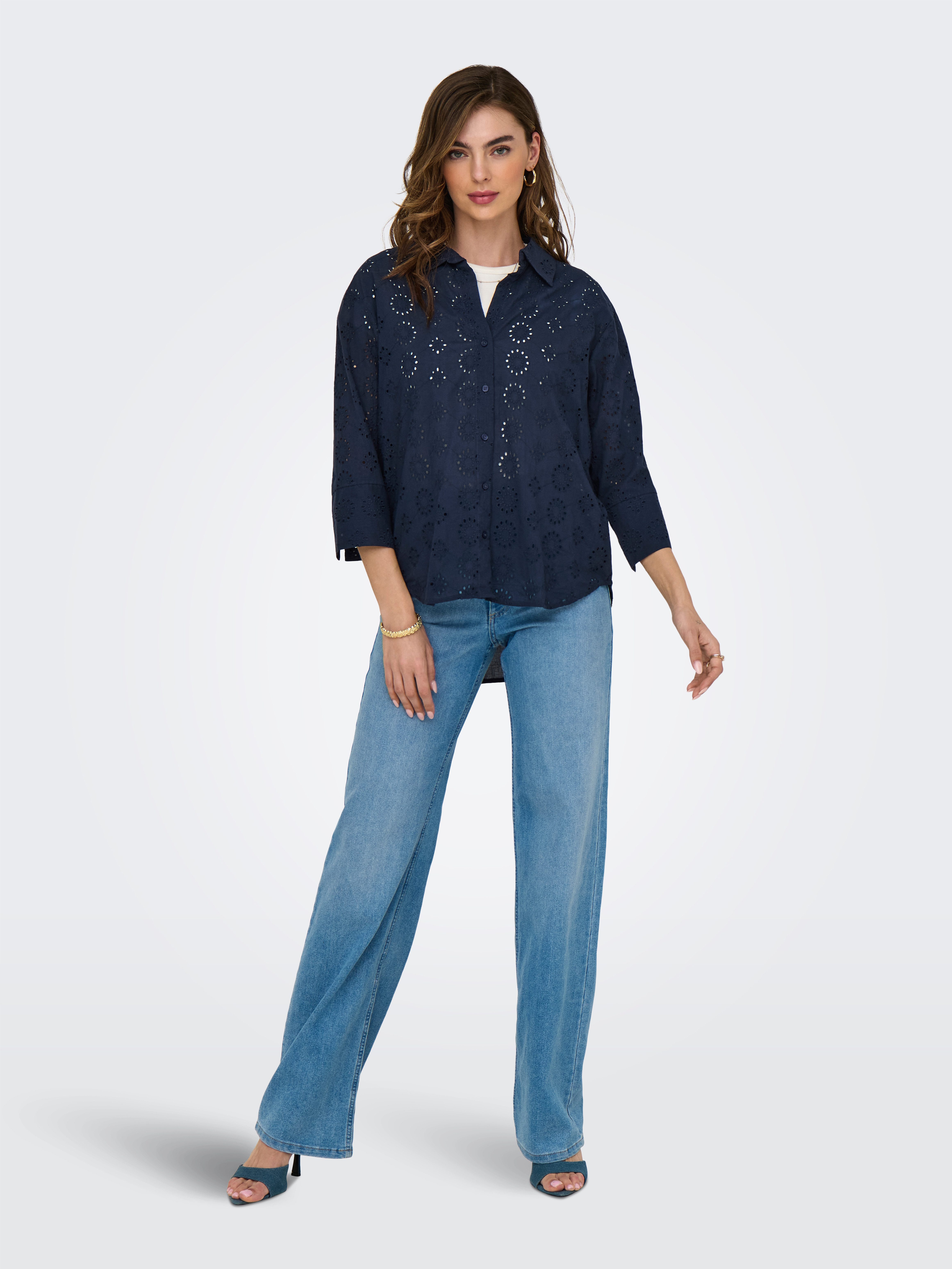 JDY Overhemdblouse JDYTALLIE 3/4 LONG SHIRT WVN NOOS