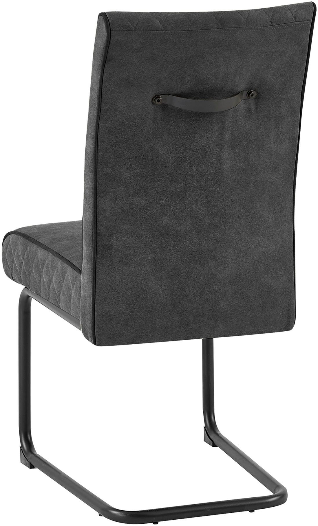 byLIVING Vrijdragende stoel Maria-XXL set van 2 met comfortabele verenbekleding en xxl belasting tot 150 kg (set, 2 stuks)