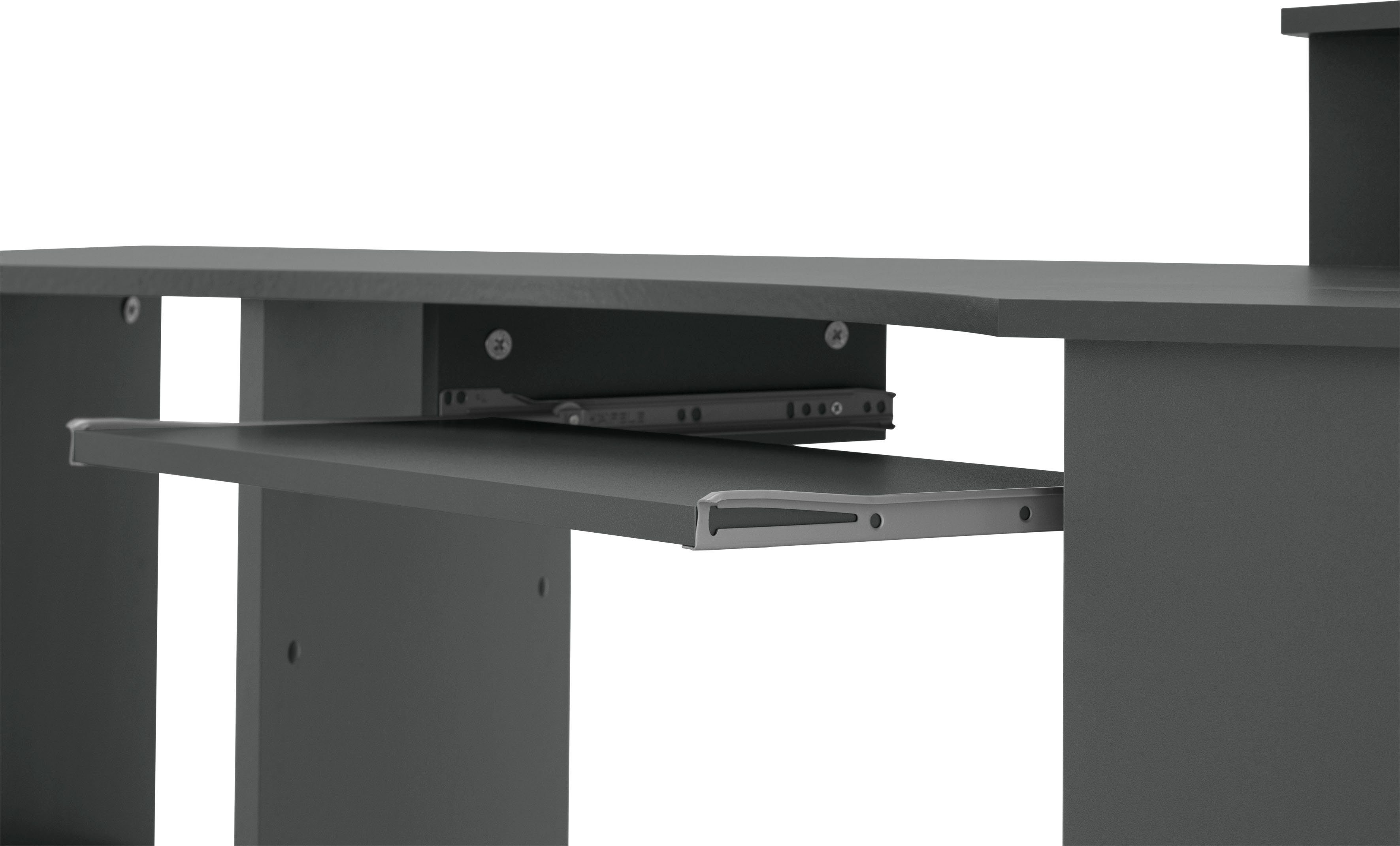 VOGL Möbelfabrik Bureau Sam Breedte 137 cm, met uittrekplank voor het toetsenbord en towervak