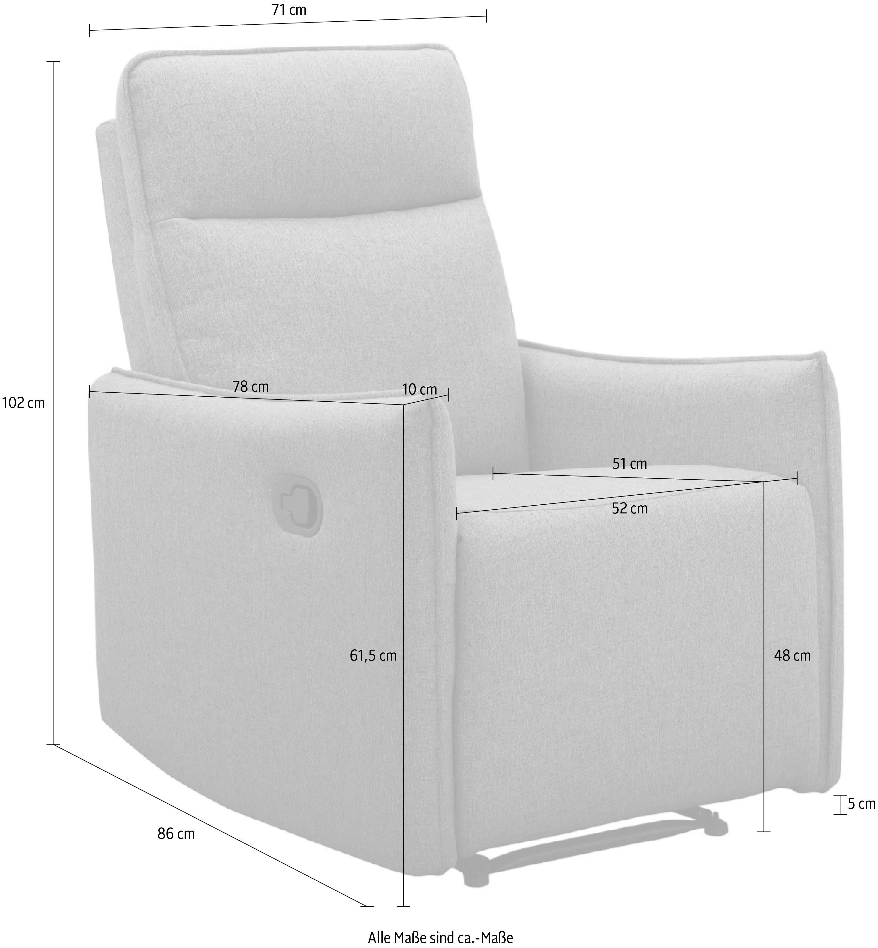 Dorel Home Relaxfauteuil Lugo, tv-fauteuil, woonkamerfauteuil met slaapfunctie