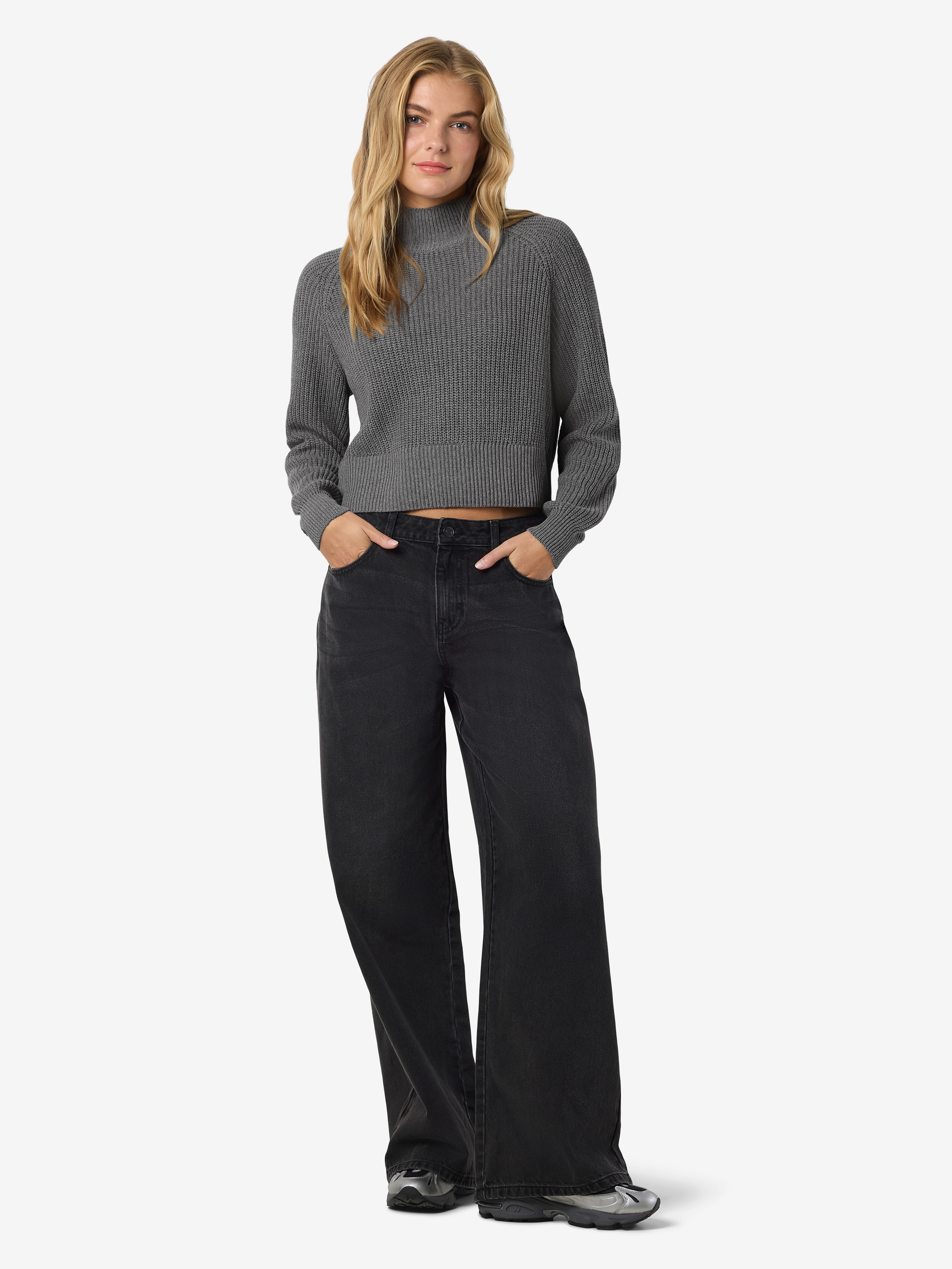 Noisy may Trui met staande kraag NMDARA L/S HIGH NECK KNIT FWD NOOS