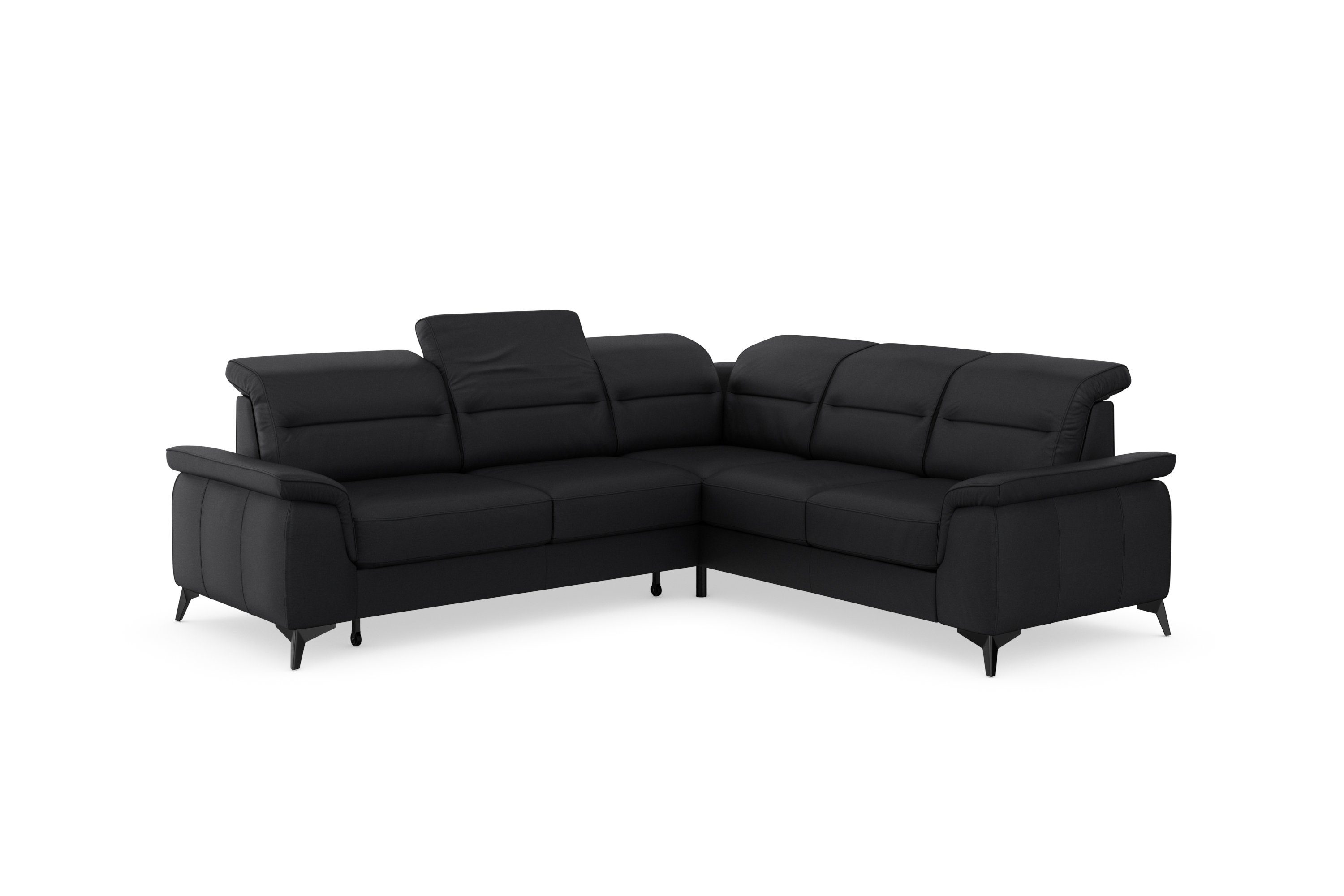 sit&more Hoekbank Sinatra L-vorm optioneel met verstelbare hoofdsteun en armleuning, metalen poten