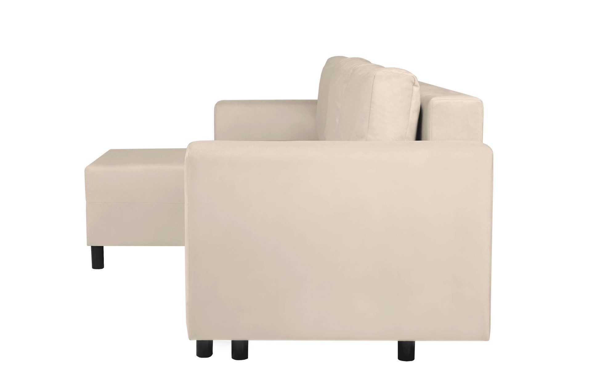 INOSIGN Hoekbank GLENOE slaapbank met bedlade, ottomane aan beide zijden te monteren L-vorm, afmetingen B/D/H: 230/135/84,5 cm, velvet & zachte structuur