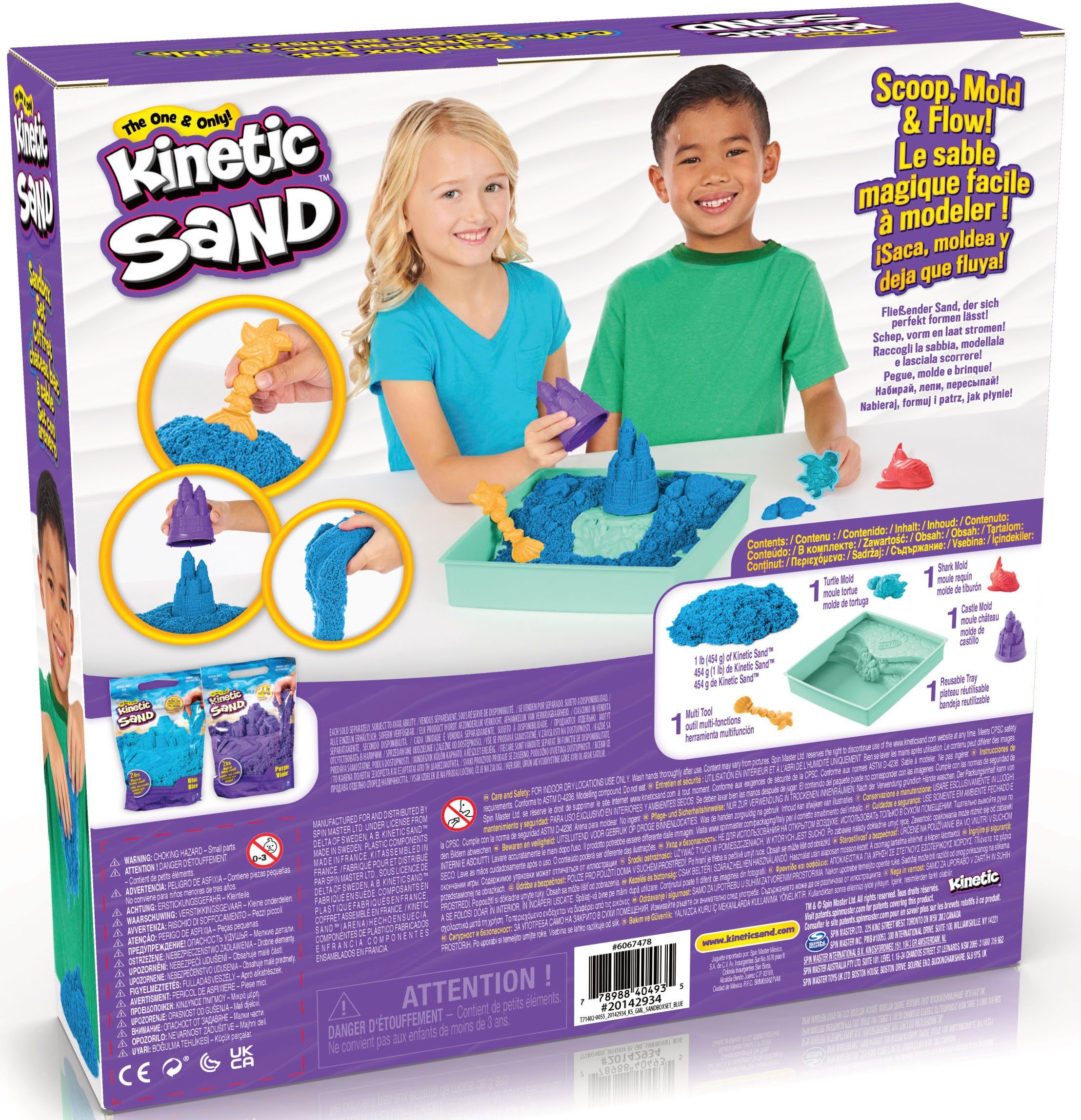 Spin Master Knutselset Kinetic Sand - Box 454 g - Blauw
