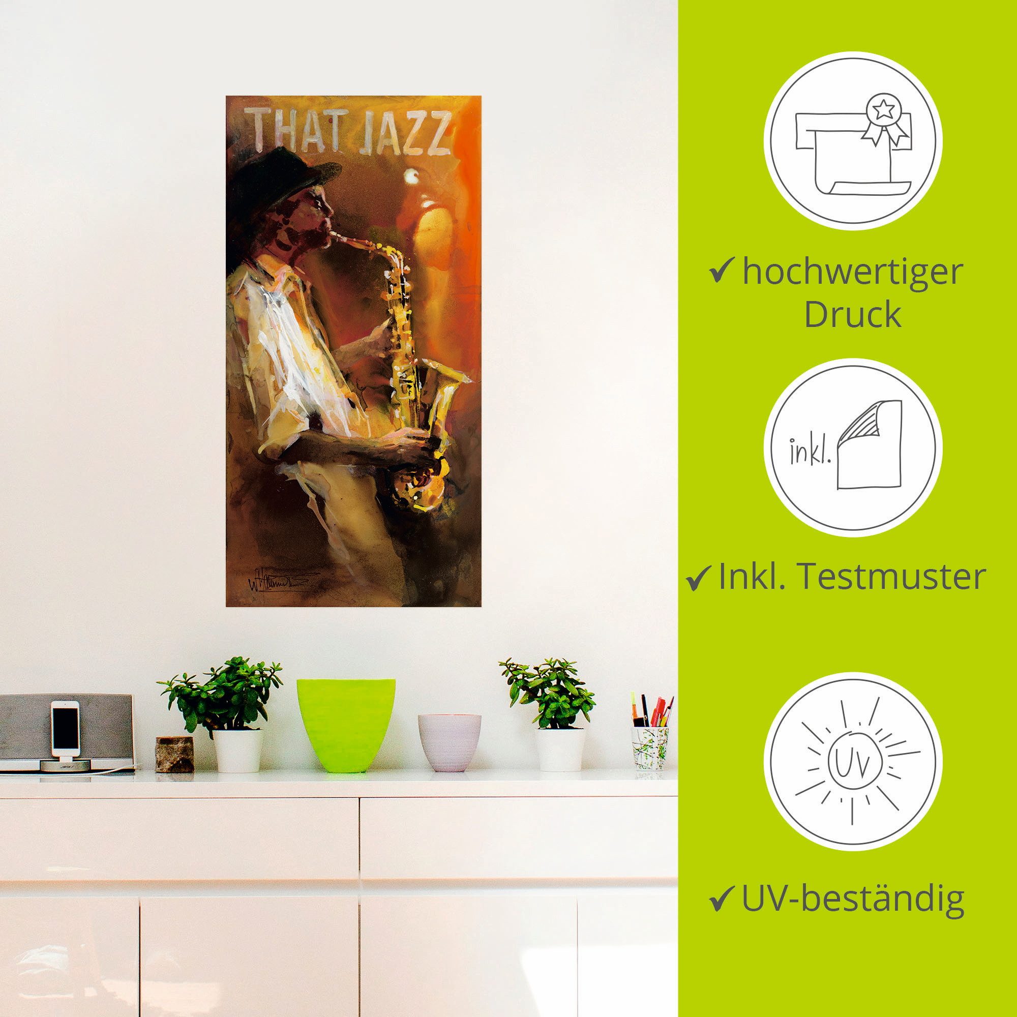 Artland Artprint Jazz als poster, muursticker in verschillende maten