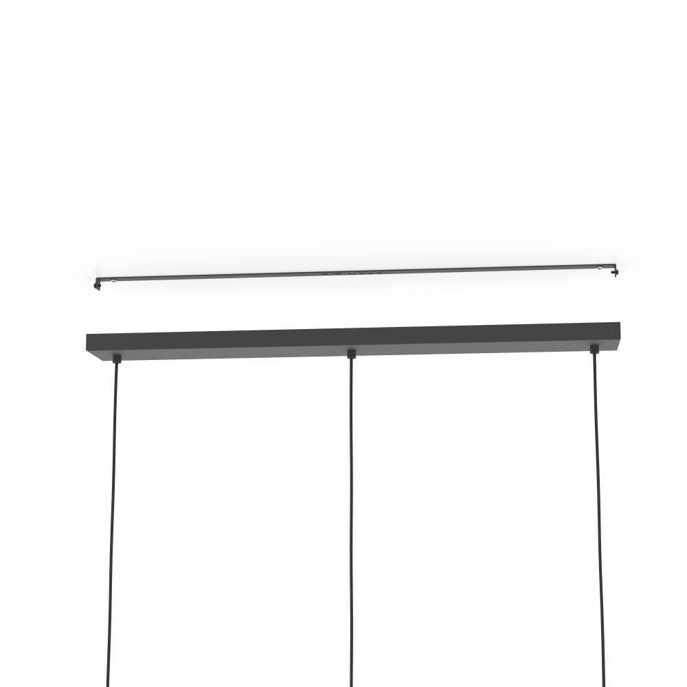 EGLO Hanglamp ALSAGER Hanglamp, vilt in grijs en metaal in zwart, E27 fitting, 91 cm (1 stuk)