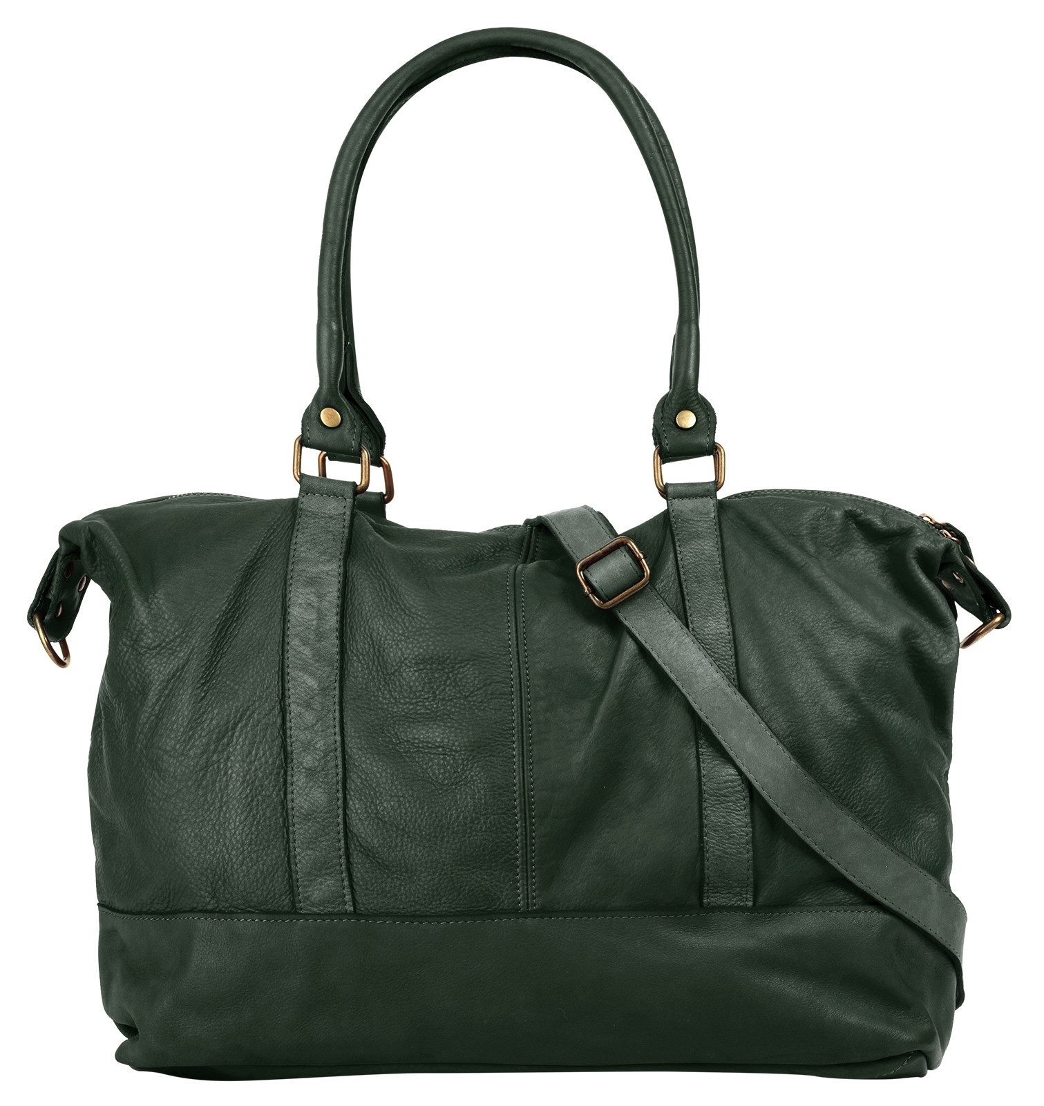 Samantha Look Reistas echt leer, made in italy dames tassen groen