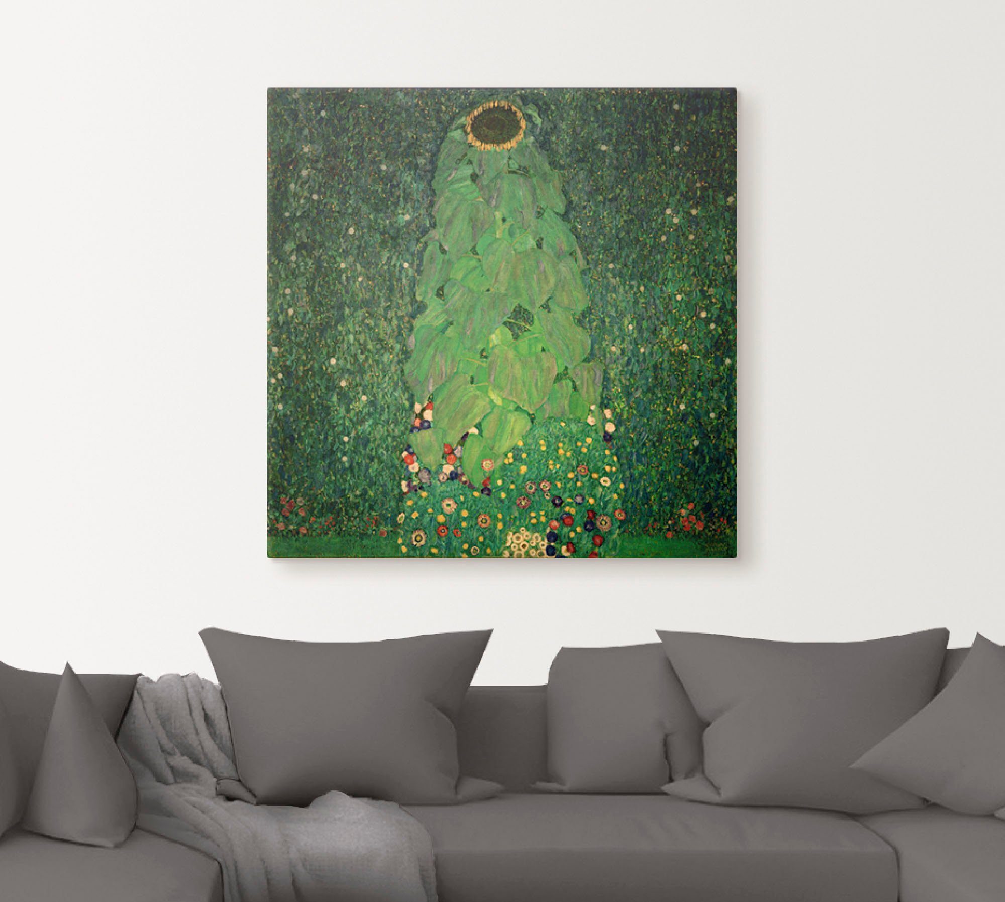Artland Artprint De zonnebloem als artprint op linnen, poster in verschillende formaten maten