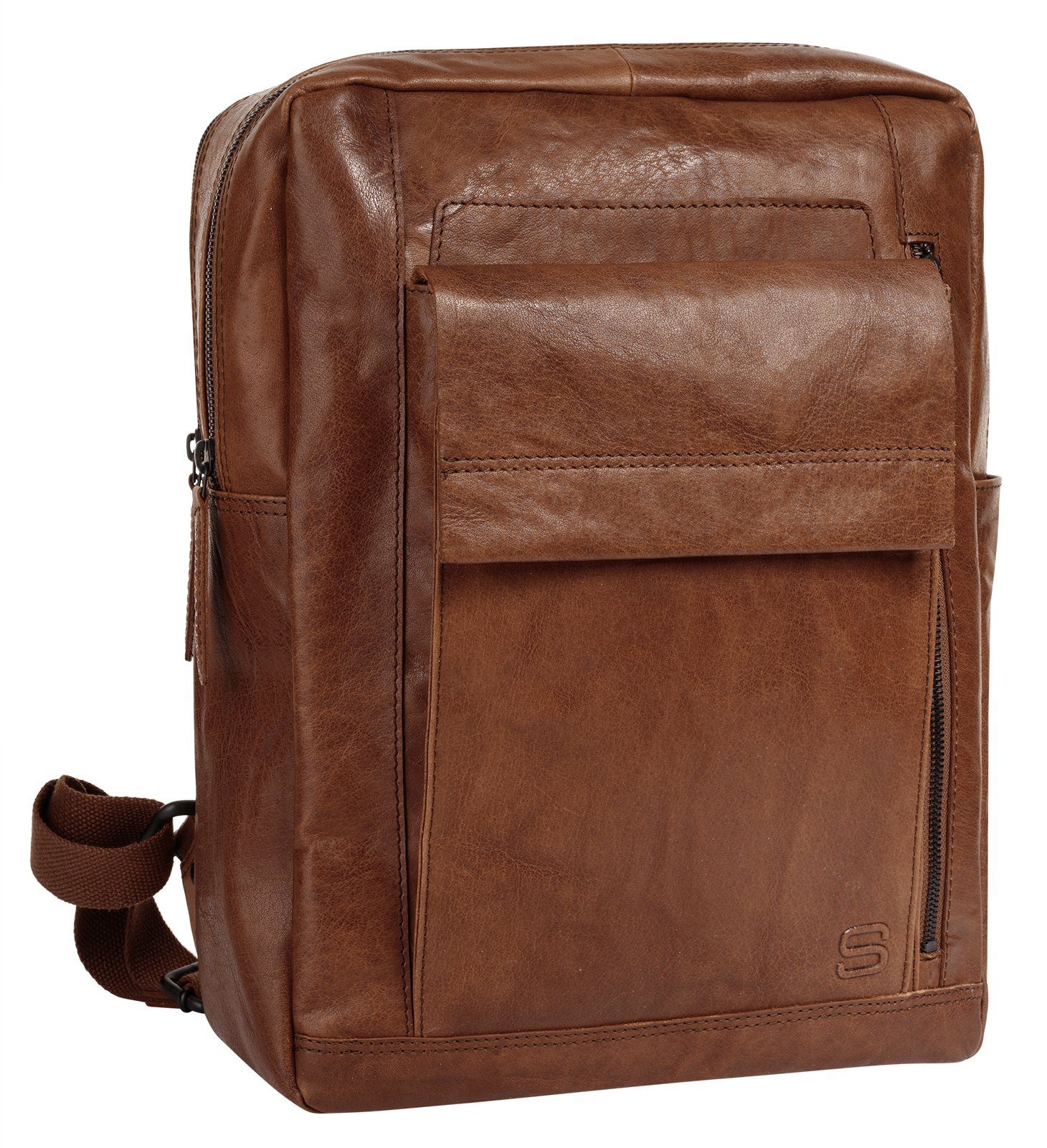 Spikes & Sparrow Laptoprugzak echt leder