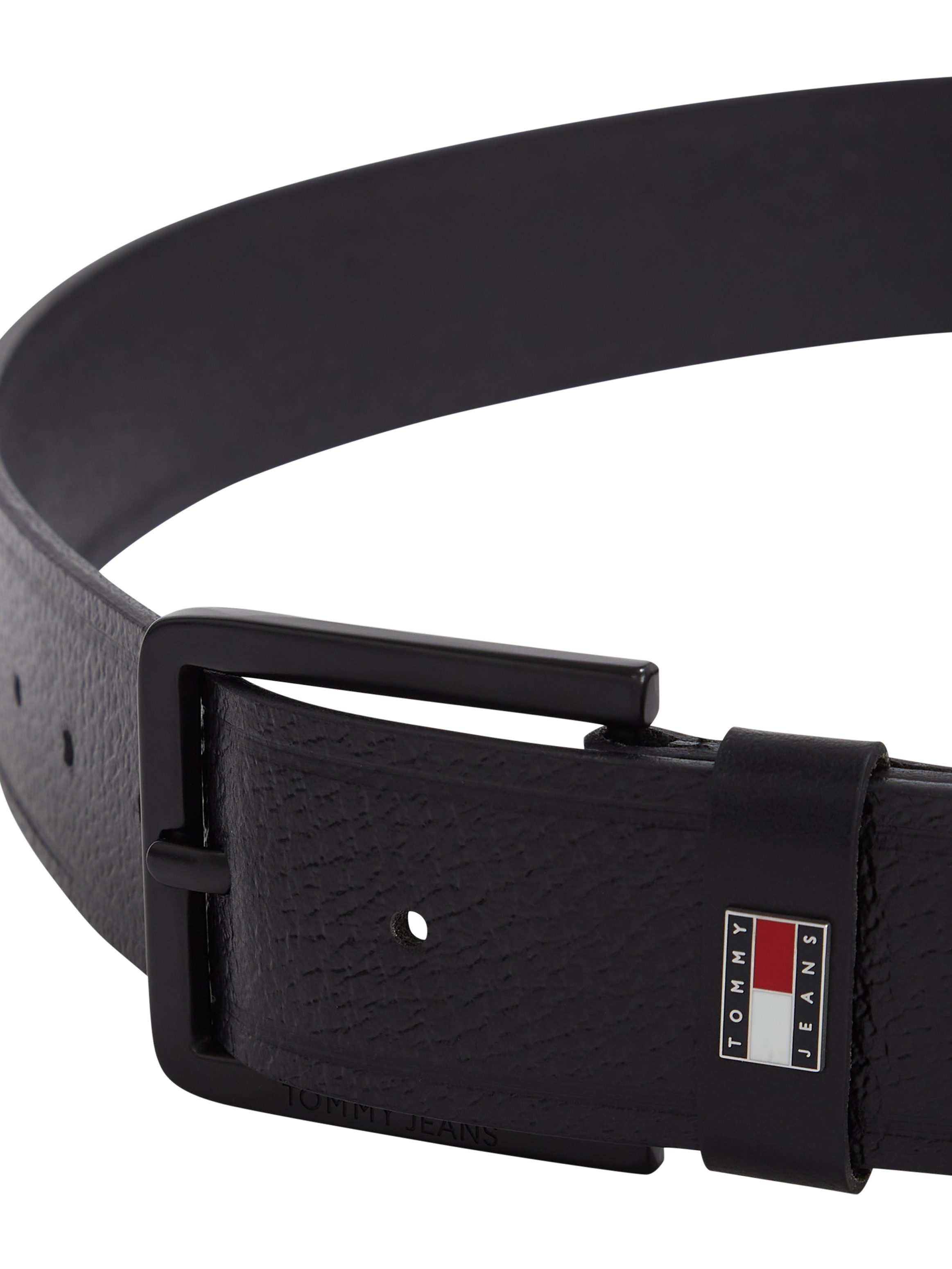 TOMMY JEANS Leren riem TJM ELEVATED FLAG LEATHER 3.5 Verstelbaar in maat, merkembleem van metaal