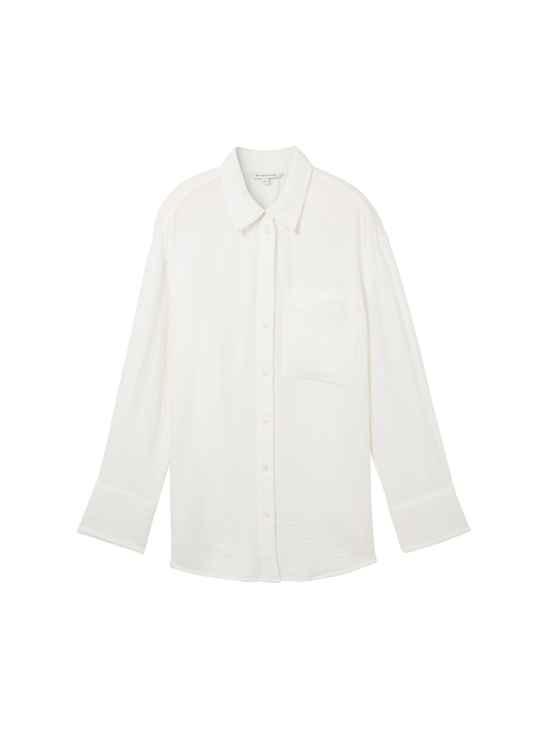 Tom Tailor Blouse met lange mouwen met structuur