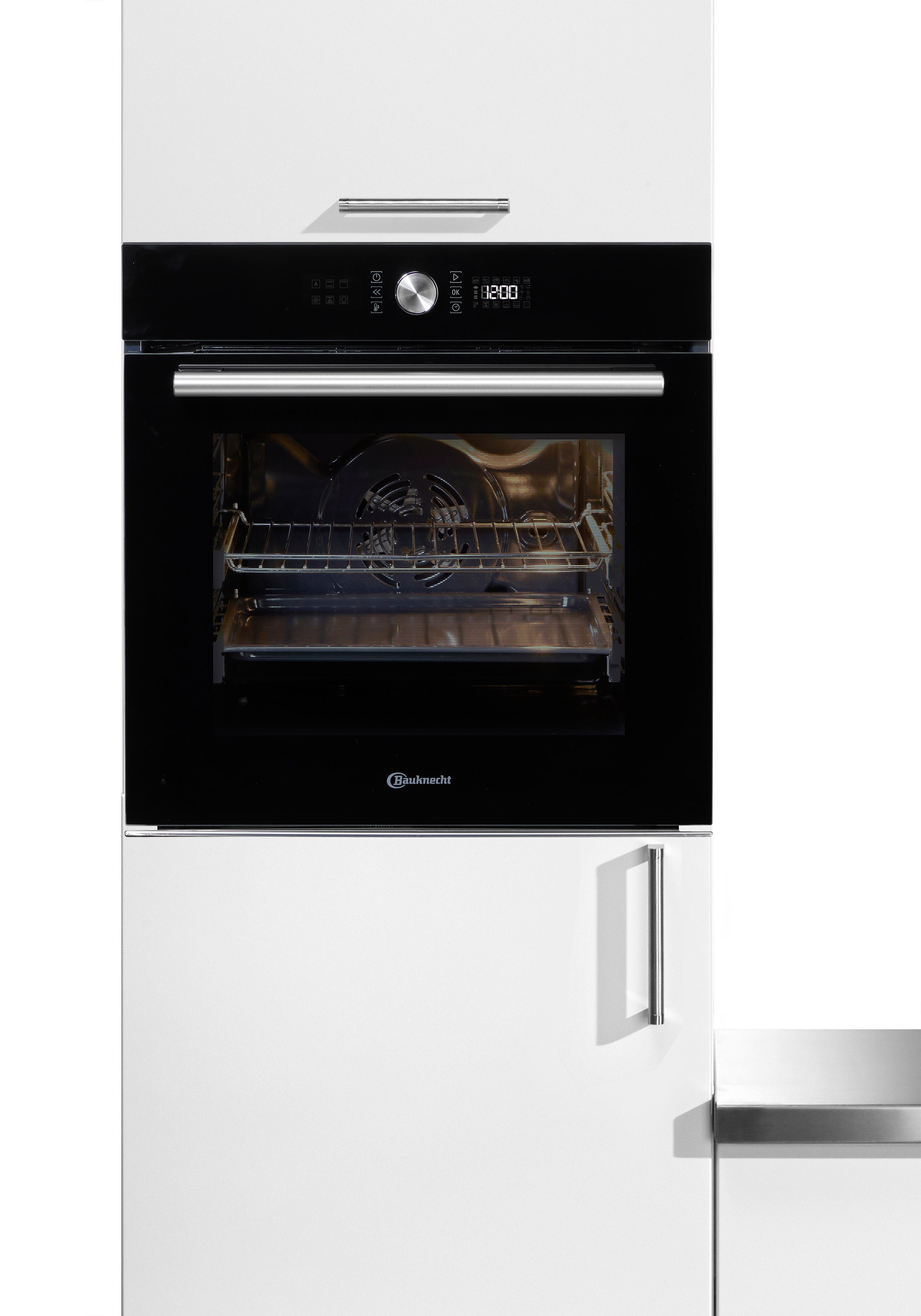 BAUKNECHT Inbouw pyrolyse oven BIR4 DP8FS2 ES Power hete lucht, maxi koken, pizzafunctie, 2-voudige telescoopuitvoering