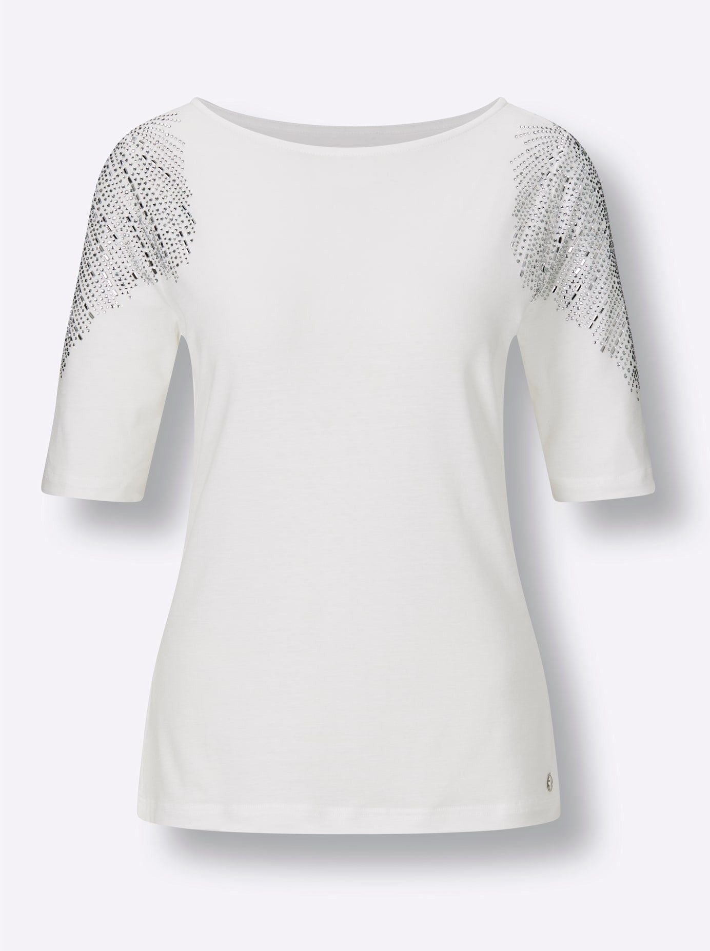 CREATION L PREMIUM Shirt met korte mouwen Lyocell-katoenen shirt (1-delig)
