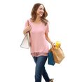 casual looks 2-in-1-shirt shirt + top (1-delig) roze
