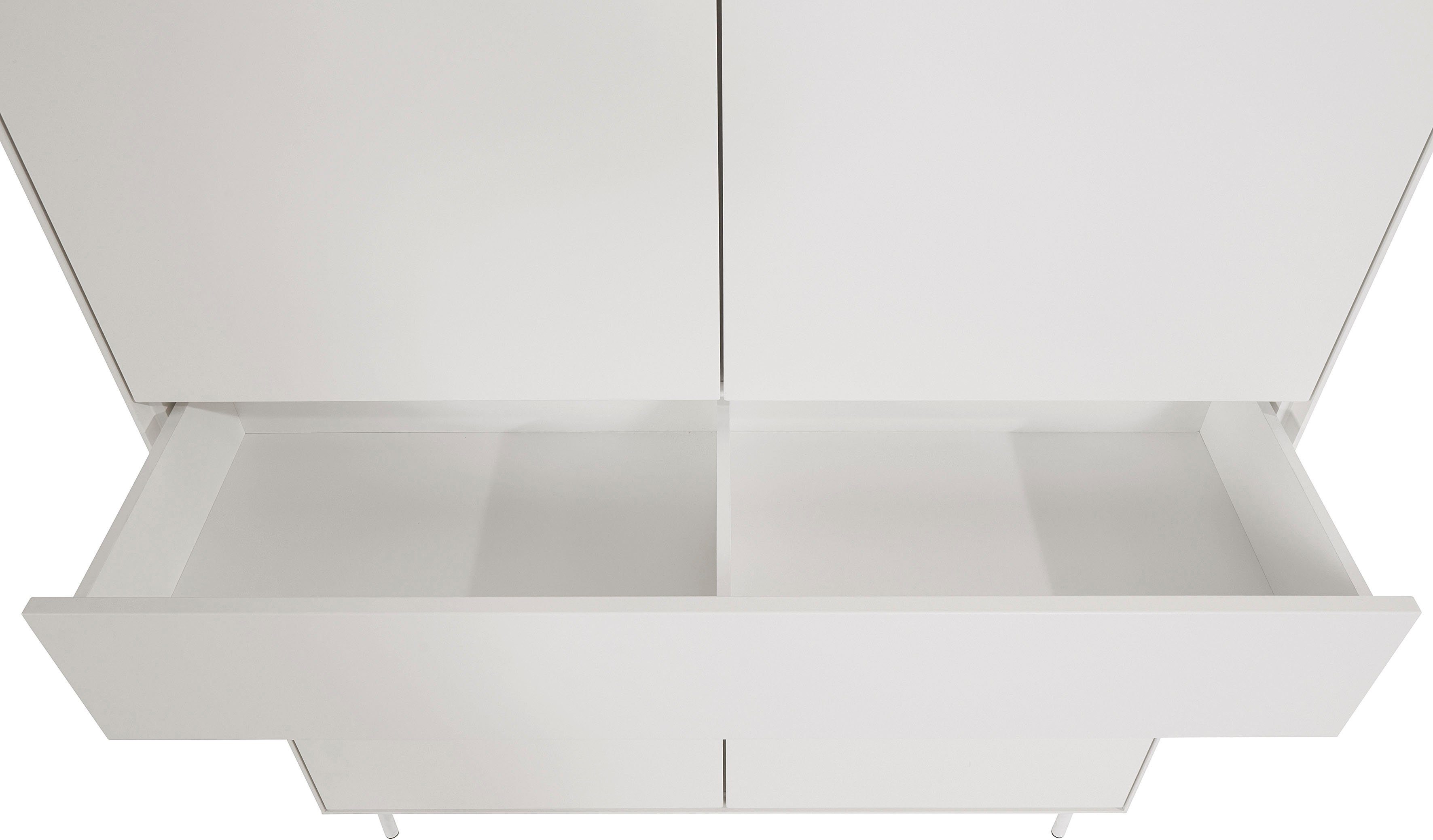 LeGer Home by Lena Gercke Highboard Essentials Hoogte: 144 cm, MDF gelakt, push-to-open functie