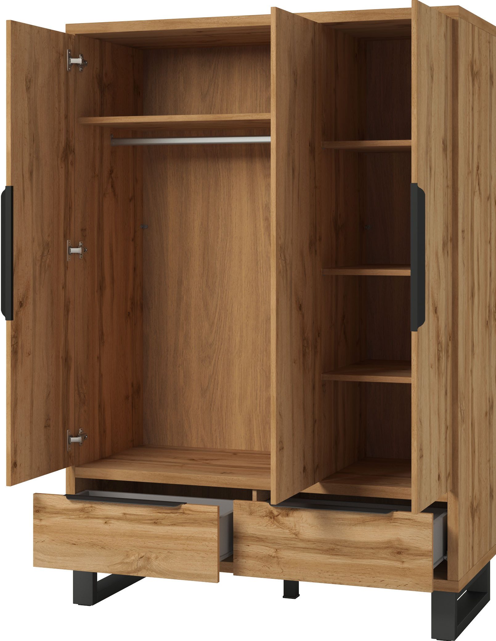 Home affaire Draaideurkast Bronne, breedte 145 cm, linnenkast inclusief binneninrichting