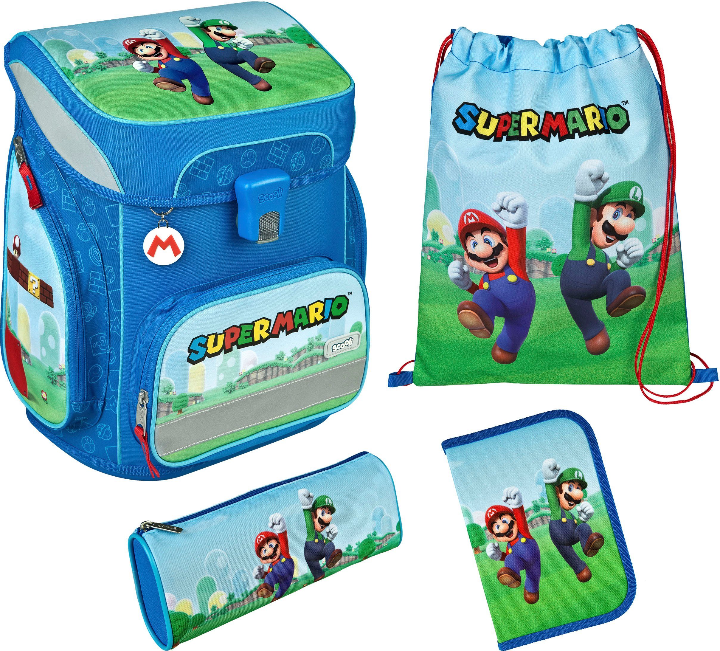 Scooli Schooltas EasyFit, Super Mario (set, 5-delig)